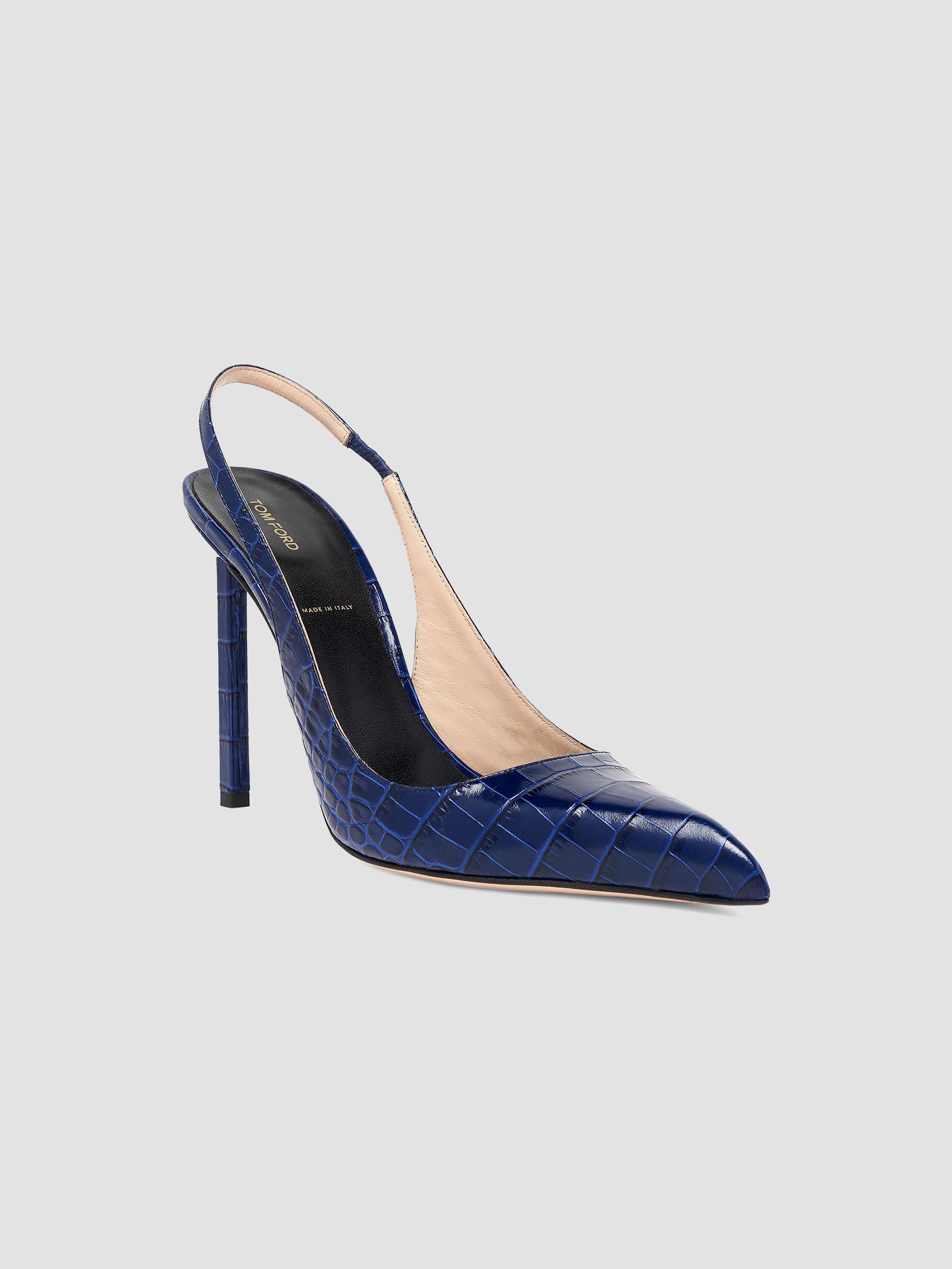 TOM FORD 105MM Croc-Embossed Slingback Pumps | Saks Fifth Avenue