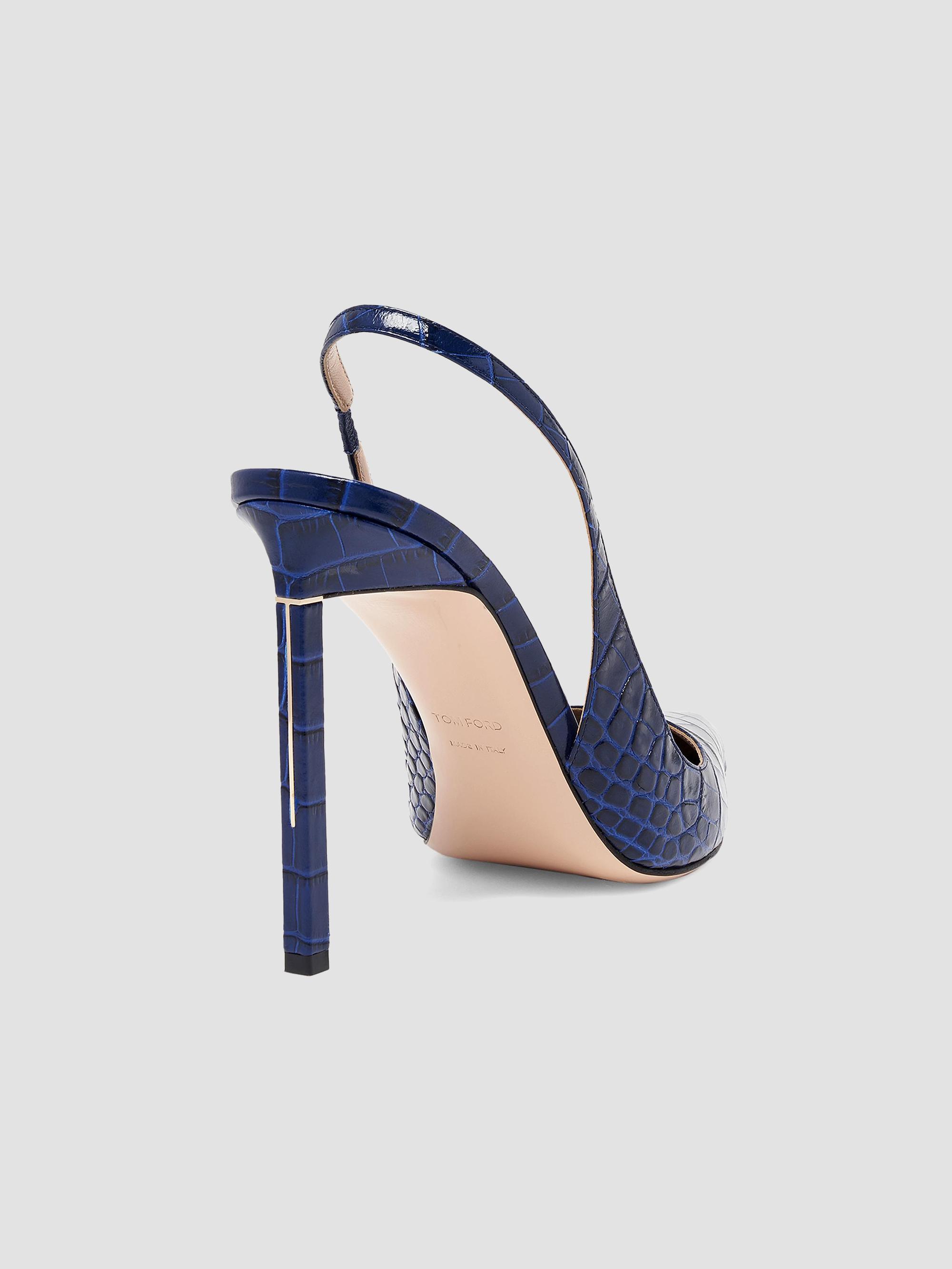 TOM FORD 105MM Croc-Embossed Slingback Pumps | Saks Fifth Avenue