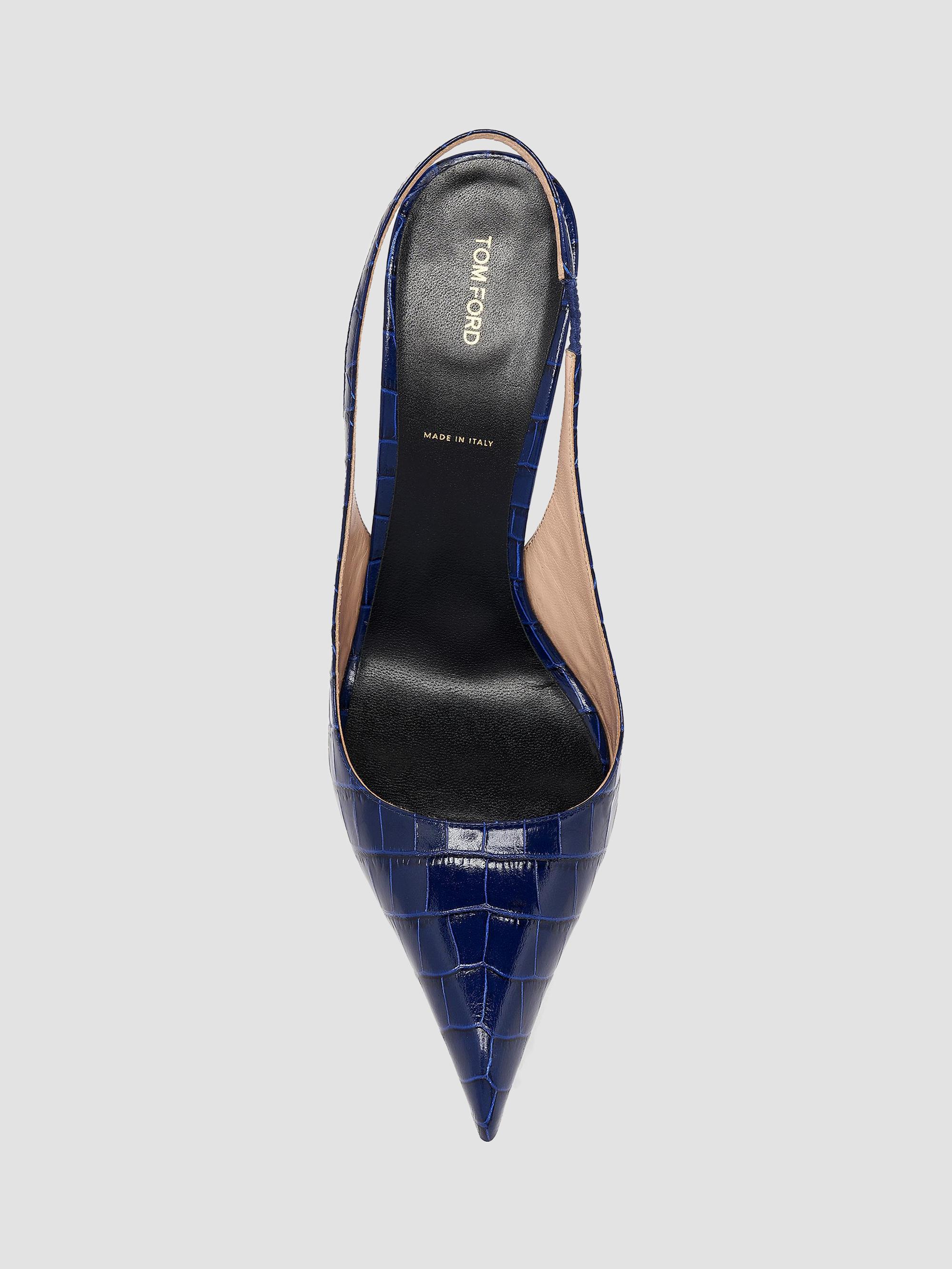 TOM FORD 105MM Croc-Embossed Slingback Pumps | Saks Fifth Avenue