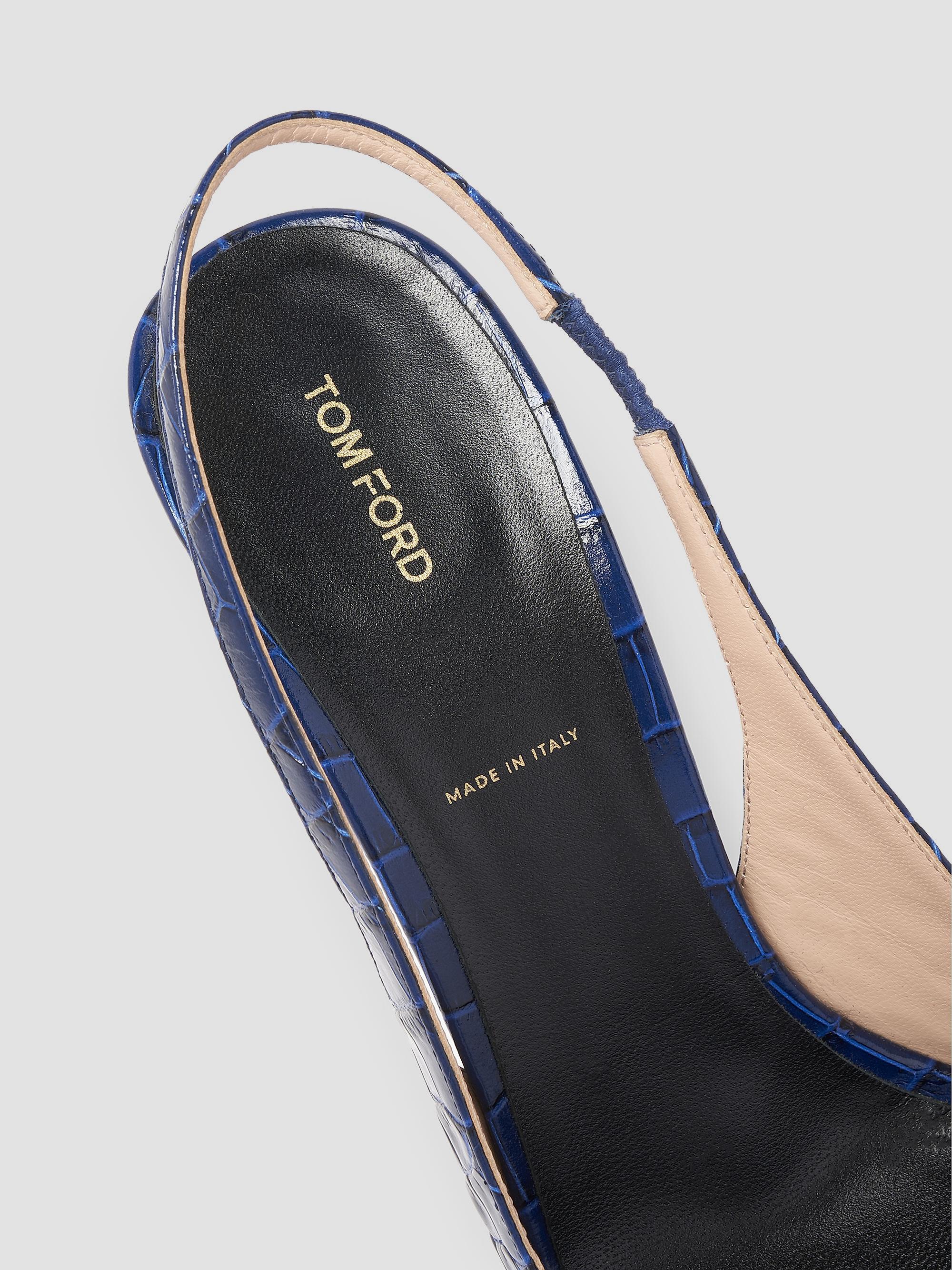 TOM FORD 105MM Croc-Embossed Slingback Pumps | Saks Fifth Avenue