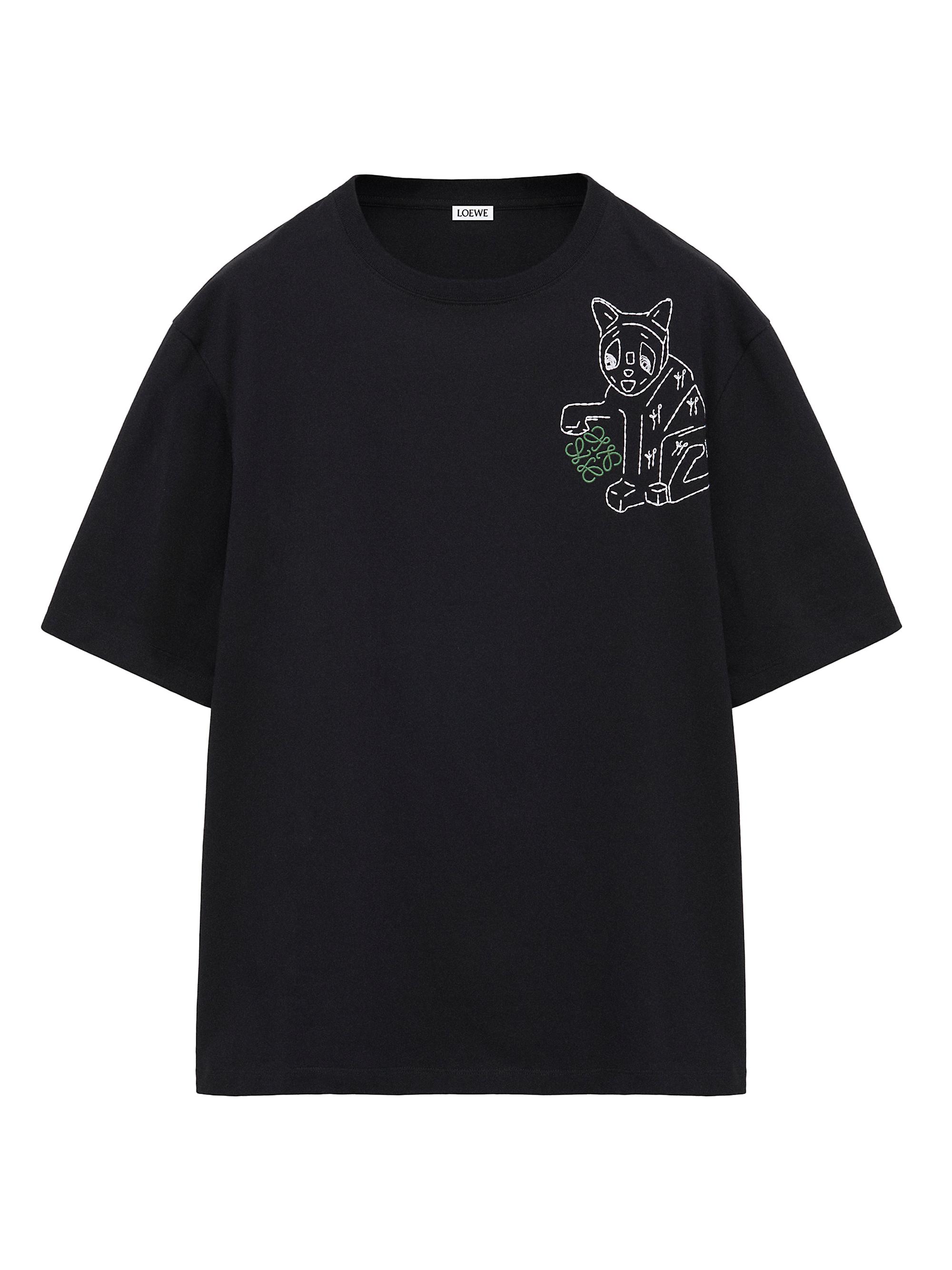 LOEWE Men's  x Louis Wain Loose-Fit T-Shirt - Black