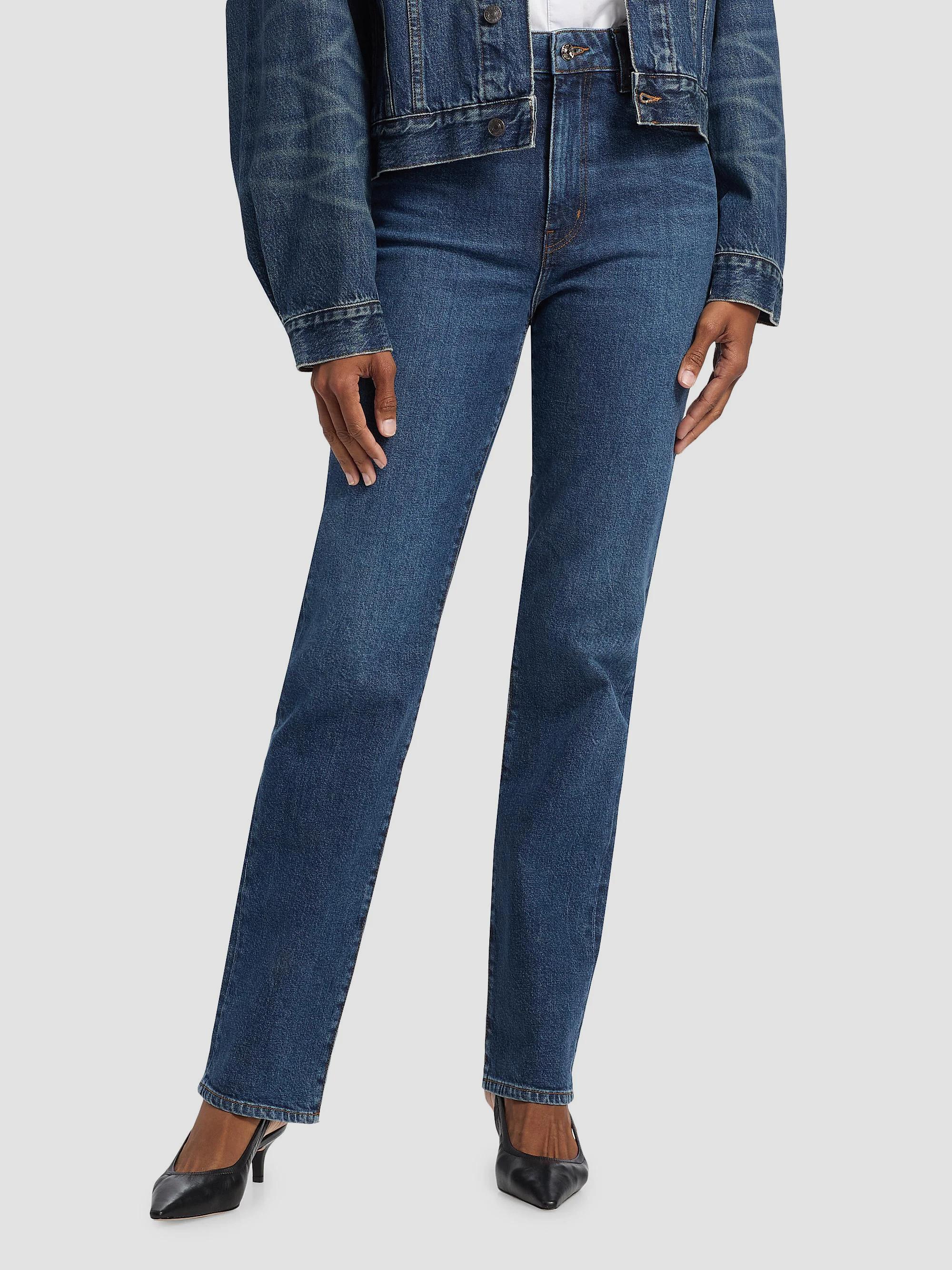 FRAME The Ruler Slim-Fit Straight-Leg High-Rise Jeans | Saks Fifth Avenue