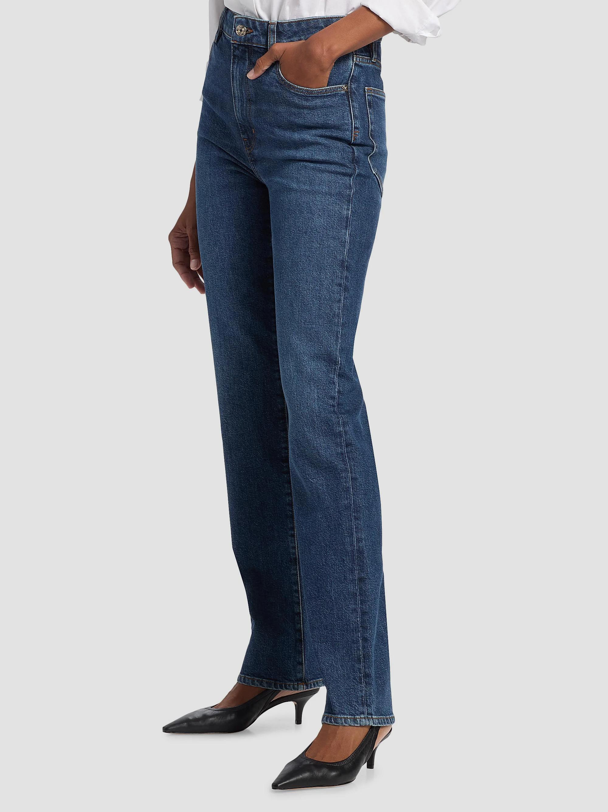 FRAME The Ruler Slim-Fit Straight-Leg High-Rise Jeans | Saks Fifth Avenue
