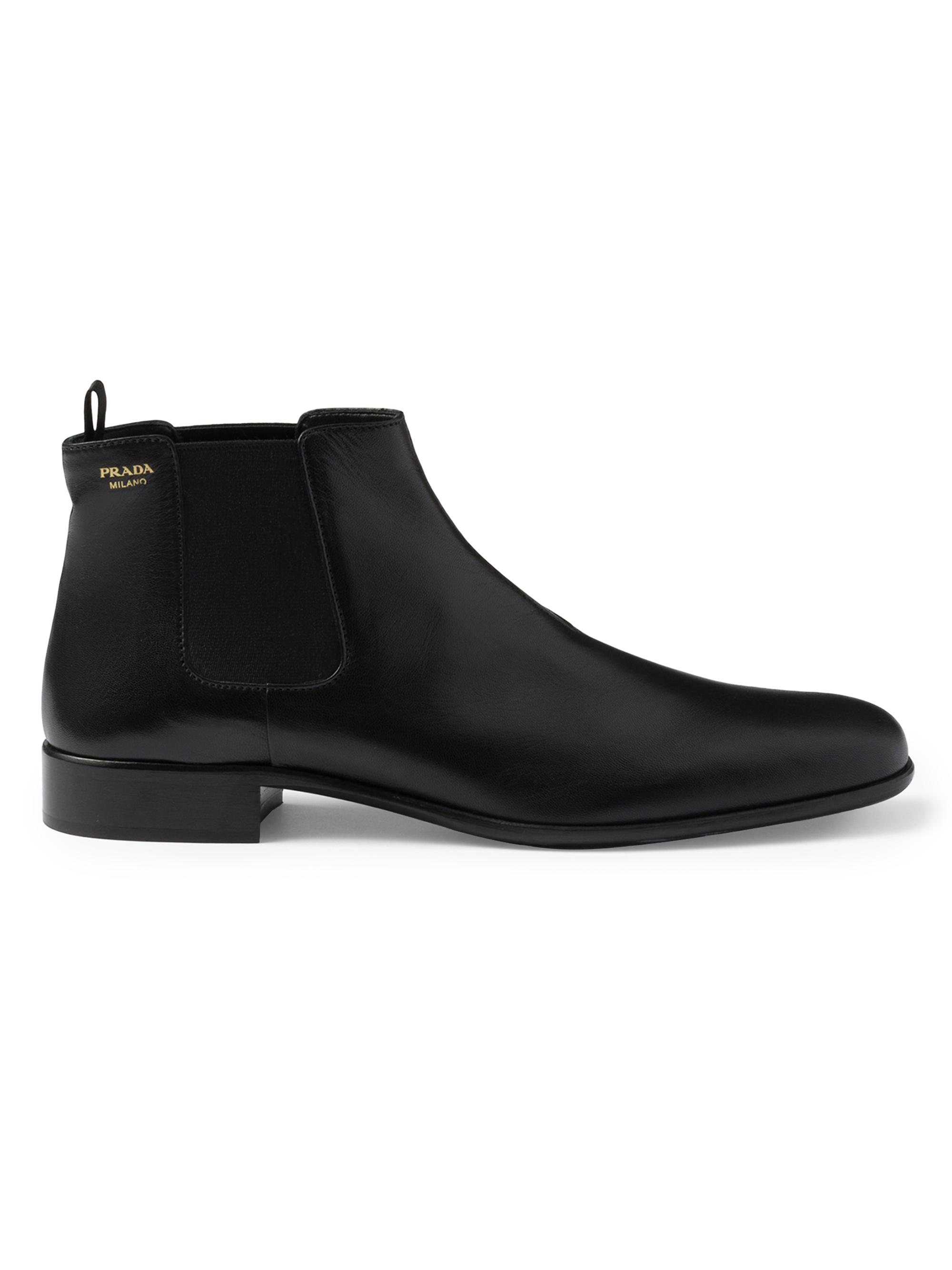 Prada Toblach Leather Ankle Boots | Saks Fifth Avenue