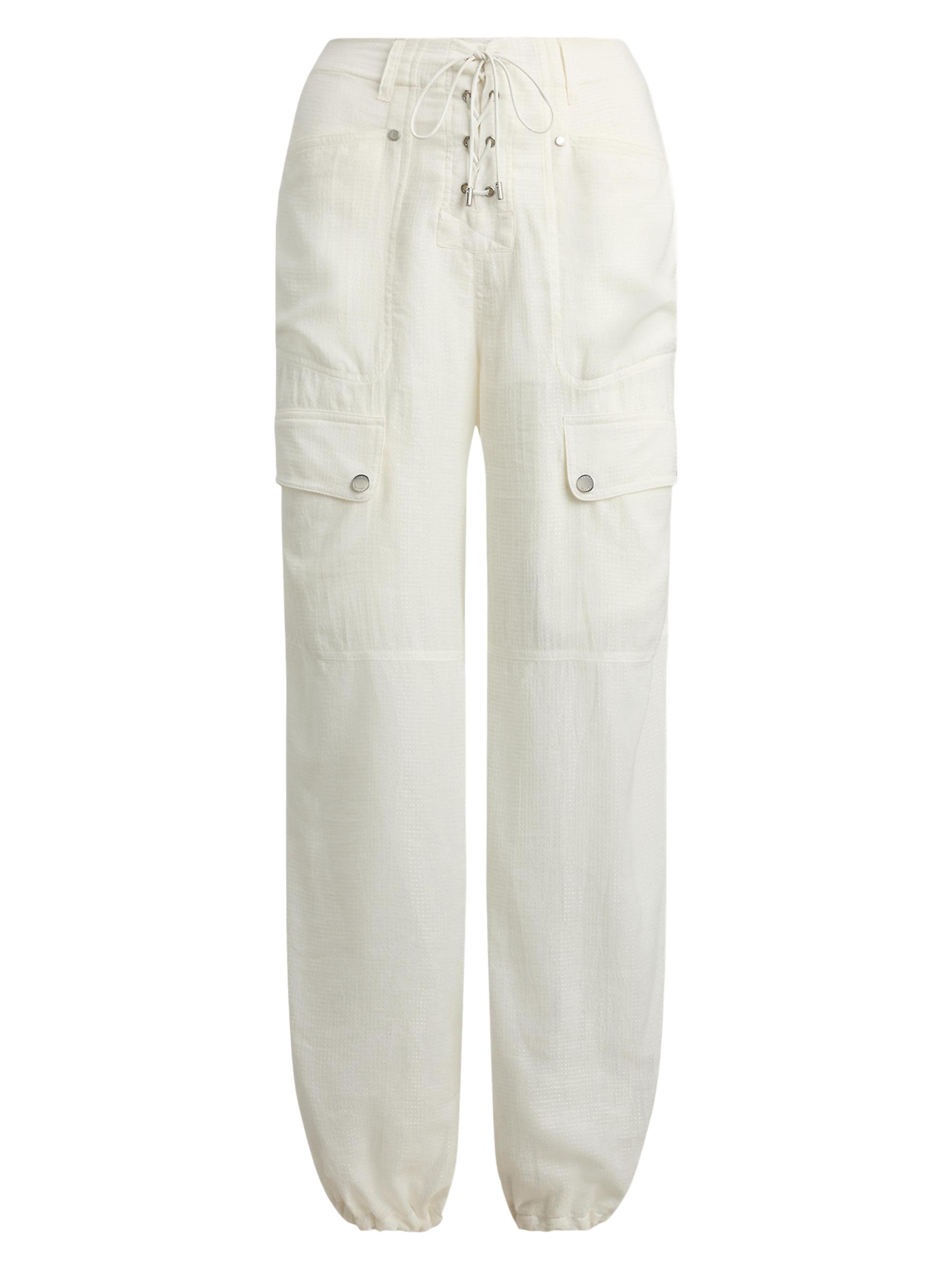 Ralph Lauren Collection Women's Briella Drawstring Slim-Fit Cargo Pants - Cream