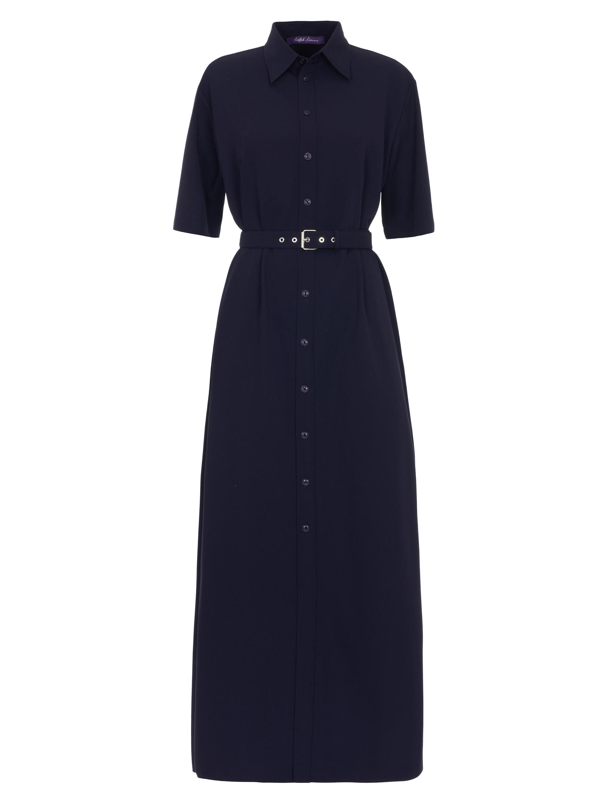 Ralph Lauren Collection Women's Carol Belted Wool Midi-Dress - Icon Navy