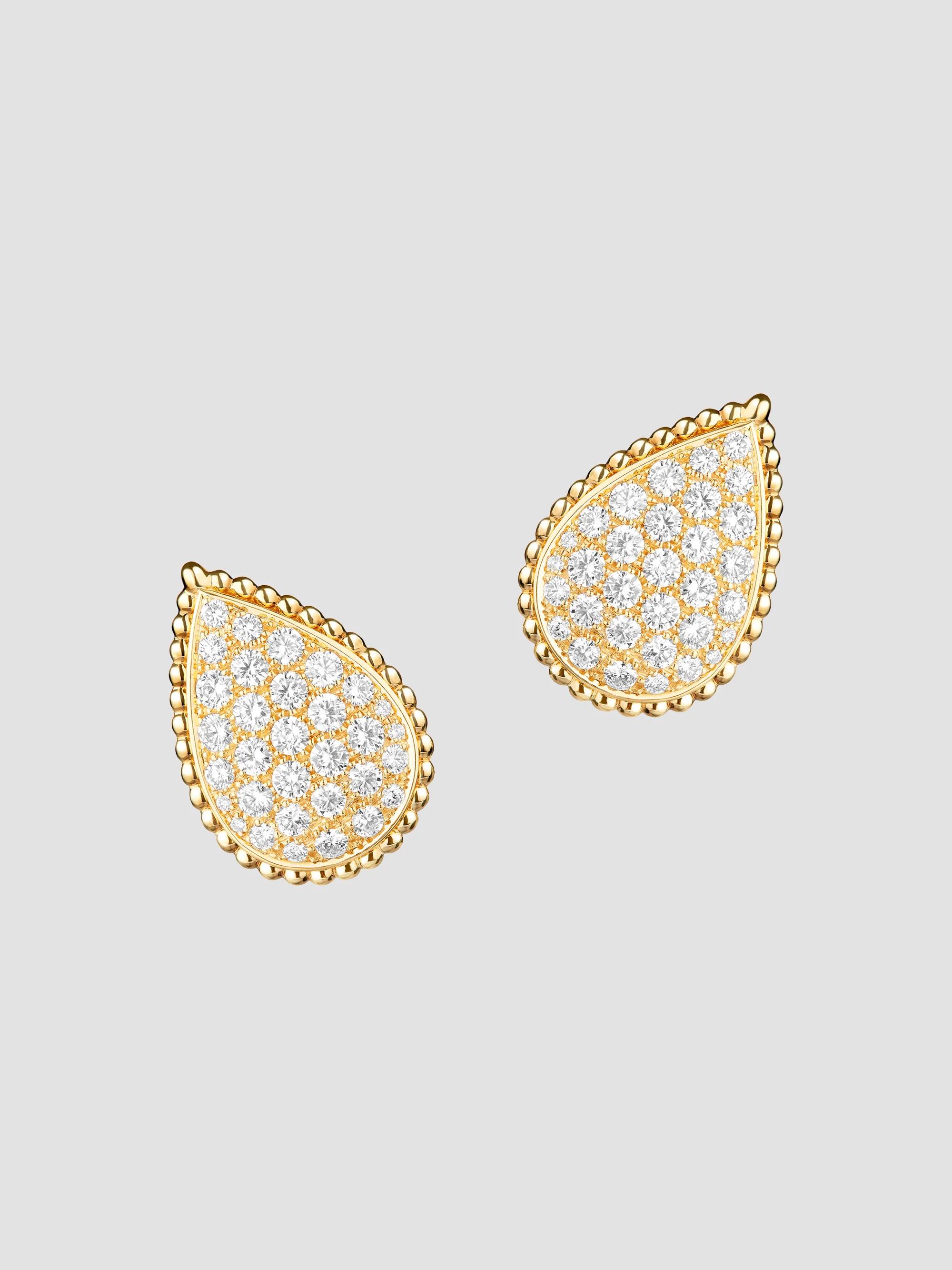 Boucheron Women's Serpent Bohème 18K Yellow Gold & 2.61 TCW Diamond Stud Earrings - Yellow Gold