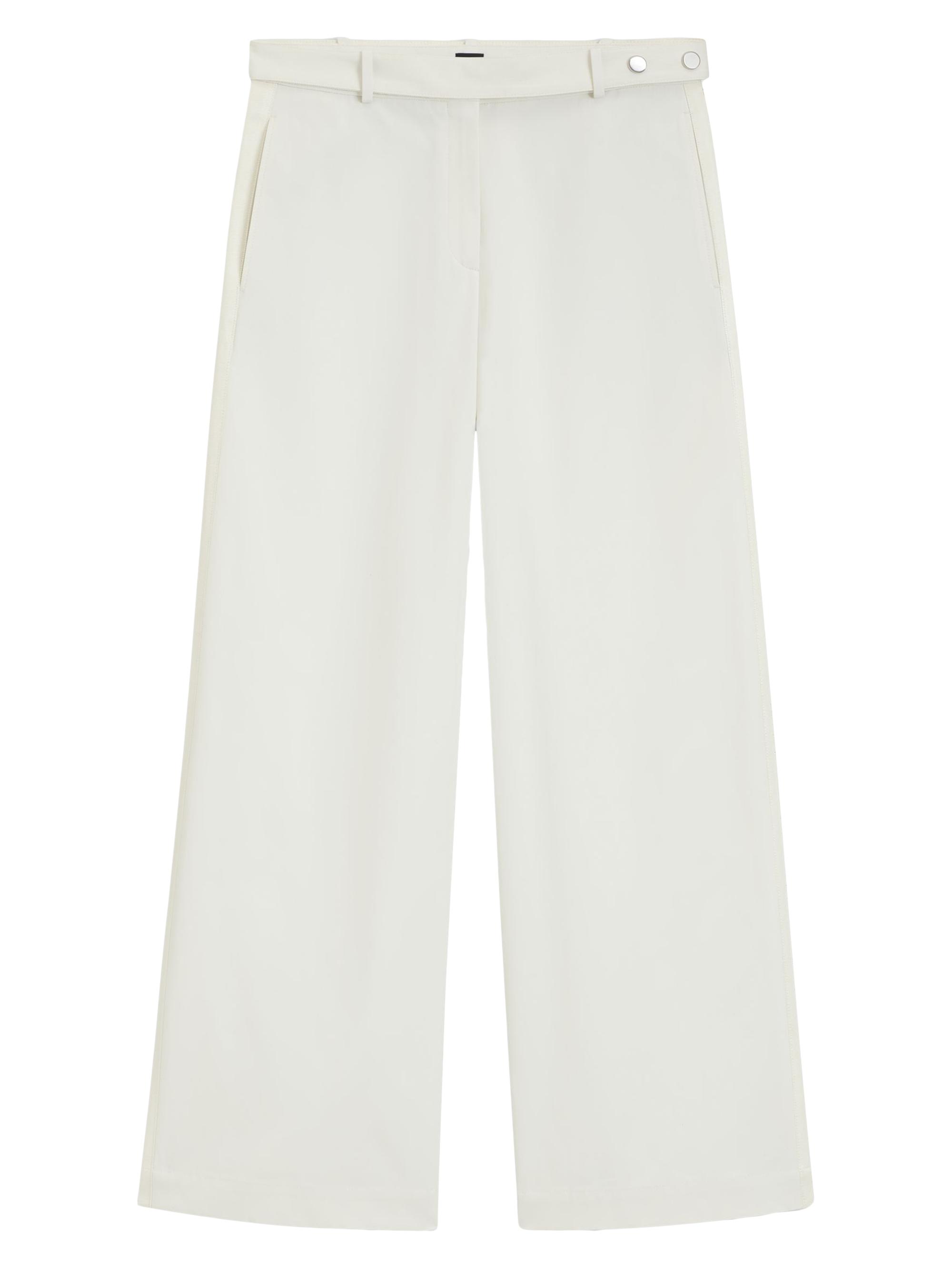 BOSS Women's Relaxed-Fit Trousers in Cotton Canvas - Natural