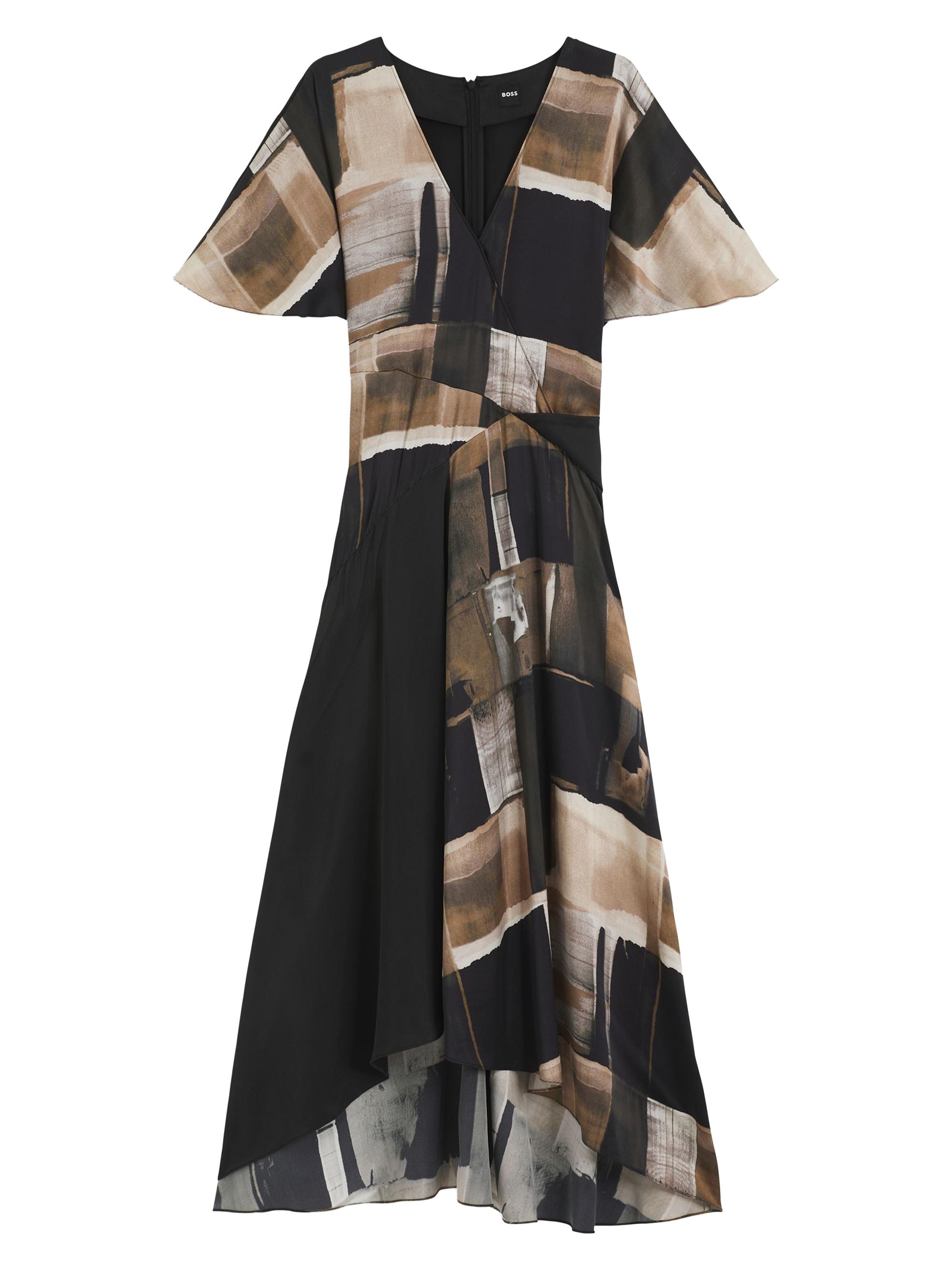 BOSS Women's Printed Dress in Silk - Patterned Blue