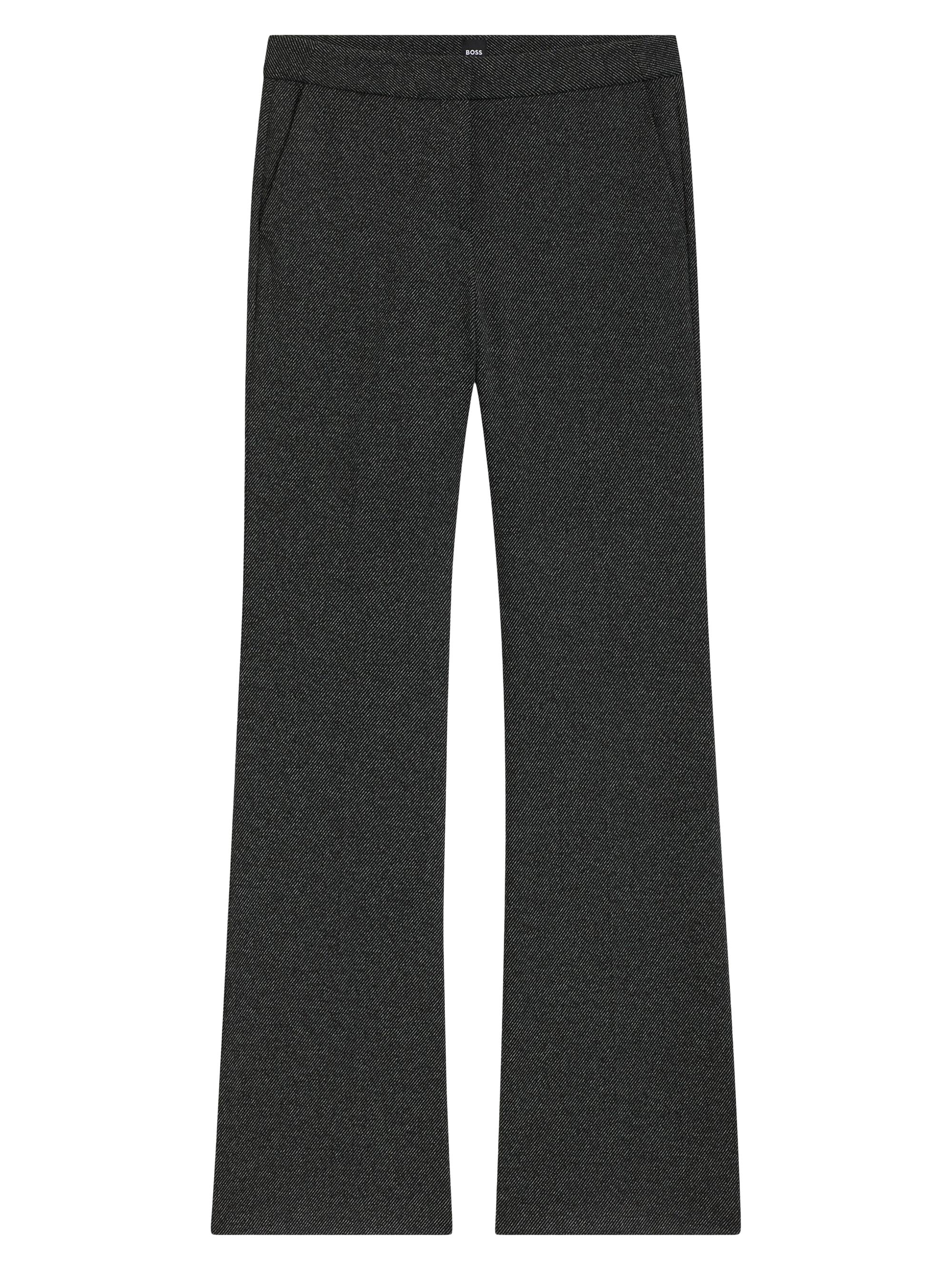 BOSS Women's Slim-Fit Trousers with Flared Leg - Dark Grey