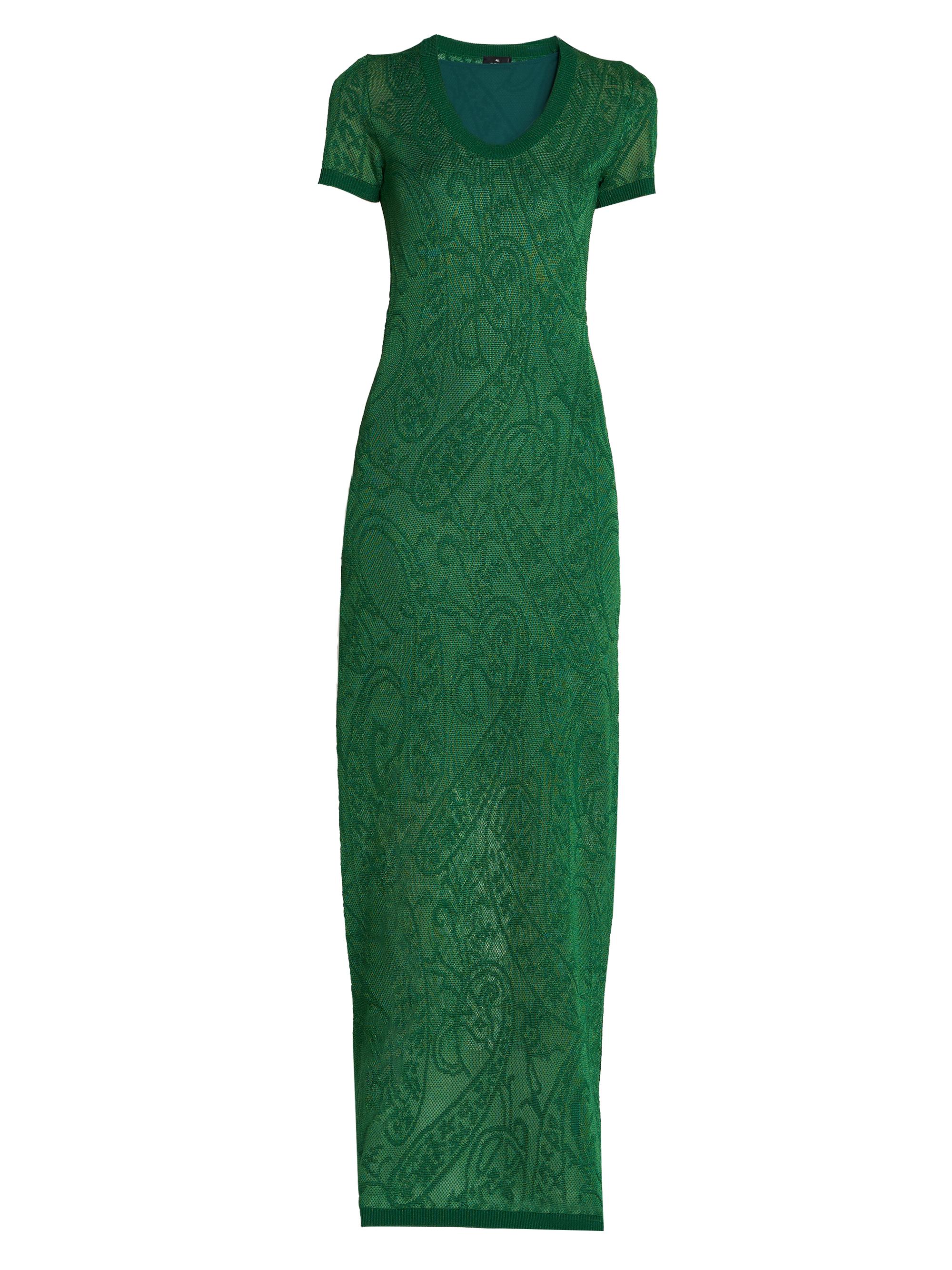 Etro Women's Floral Jacquard Knit Maxi Dress - Green Lawn