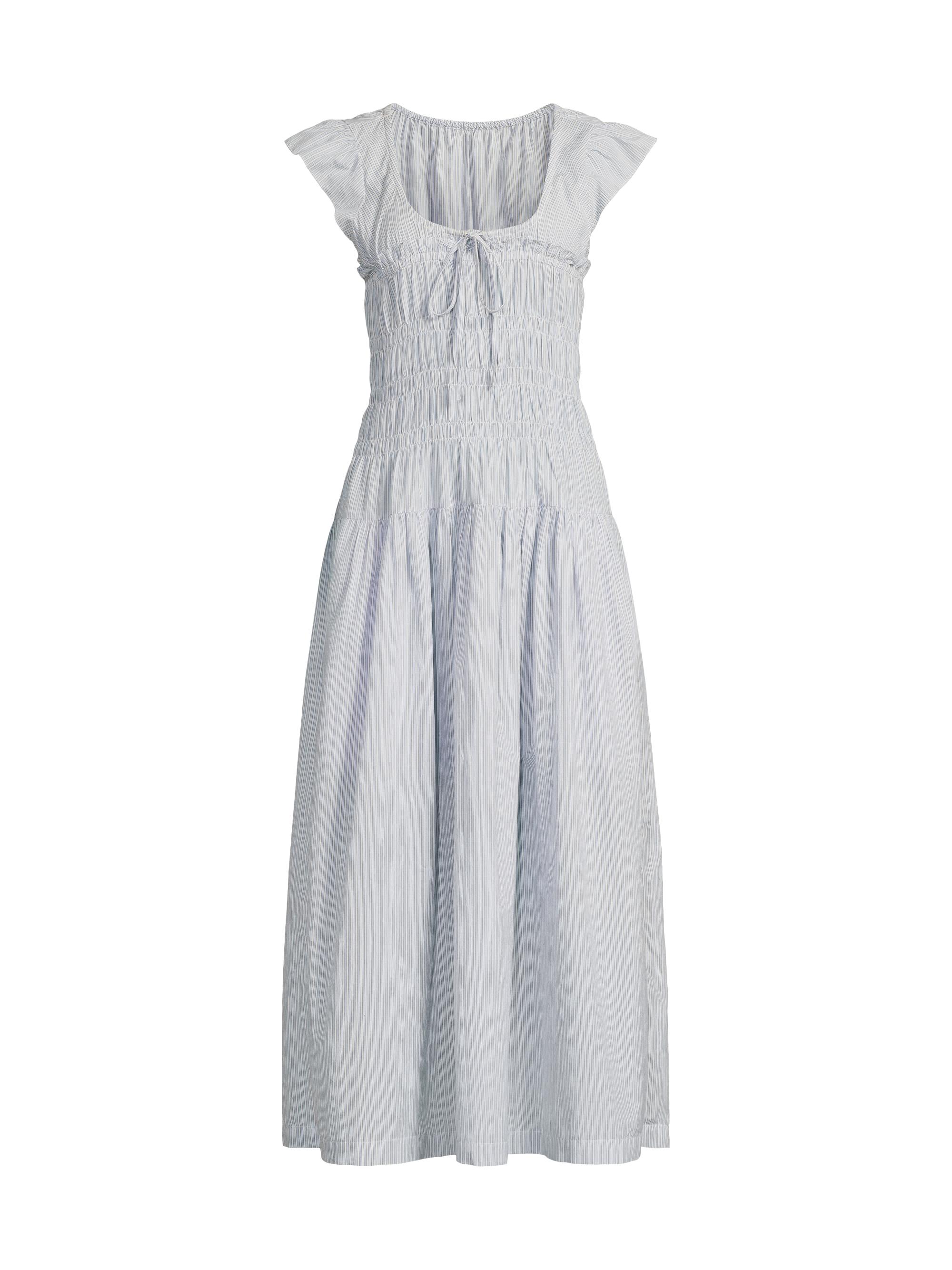 Ciao Lucia Women's Lauretta Smocked Cotton Midi-Dress - Stripe