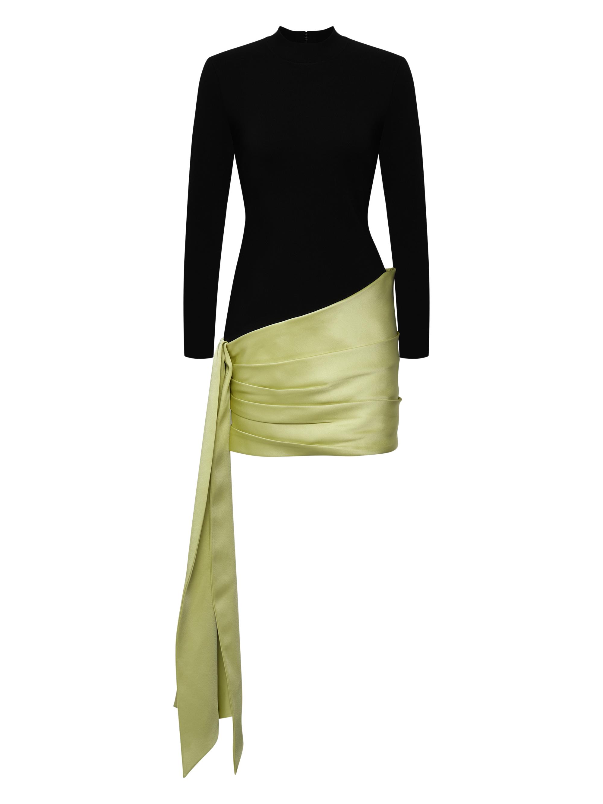 Et Ochs Simone Asymmetric Draped Combo Minidress | Saks Fifth Avenue