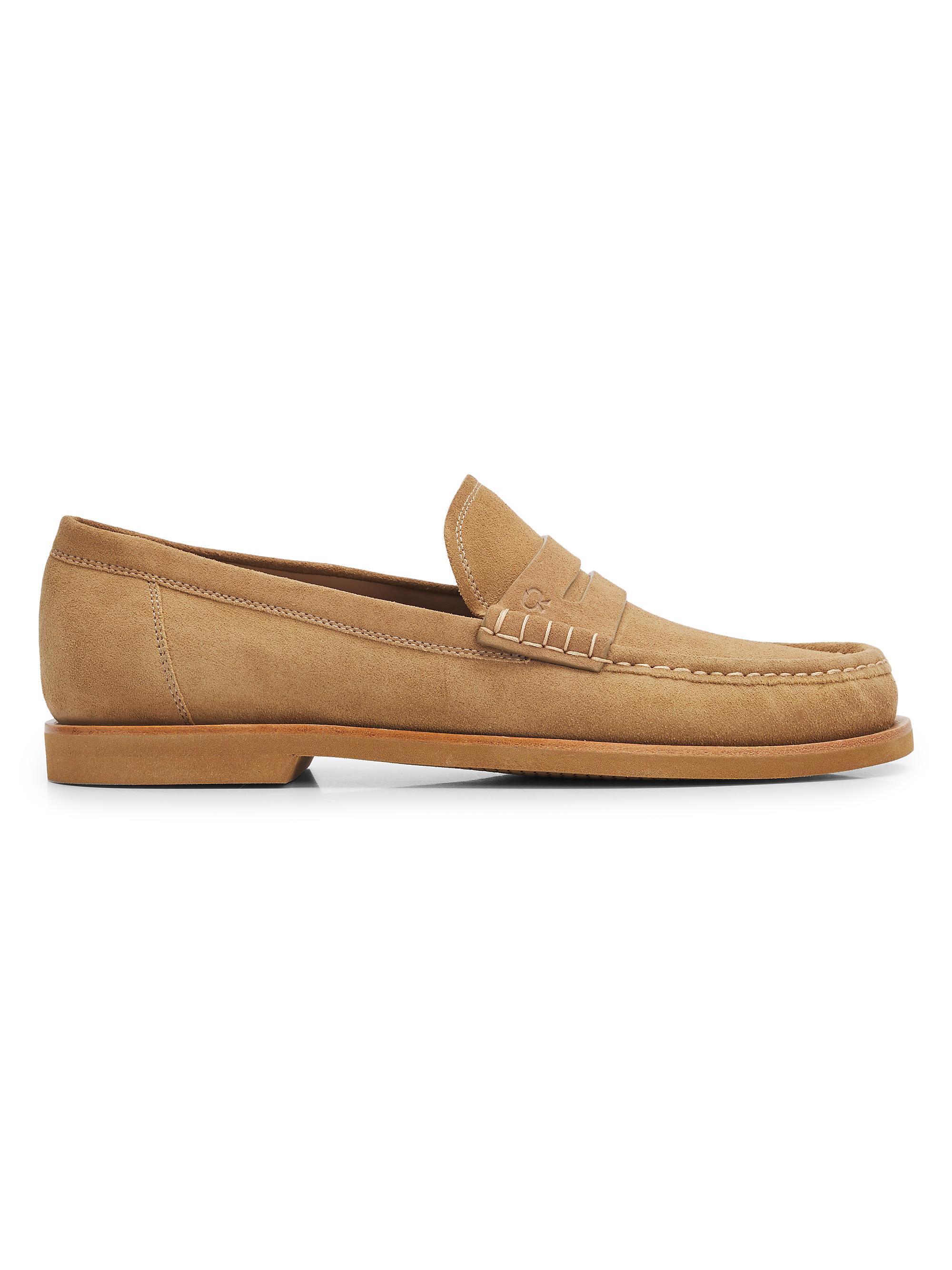 Gianvito Rossi Men's Suede Penny Loafers - Dark Blue