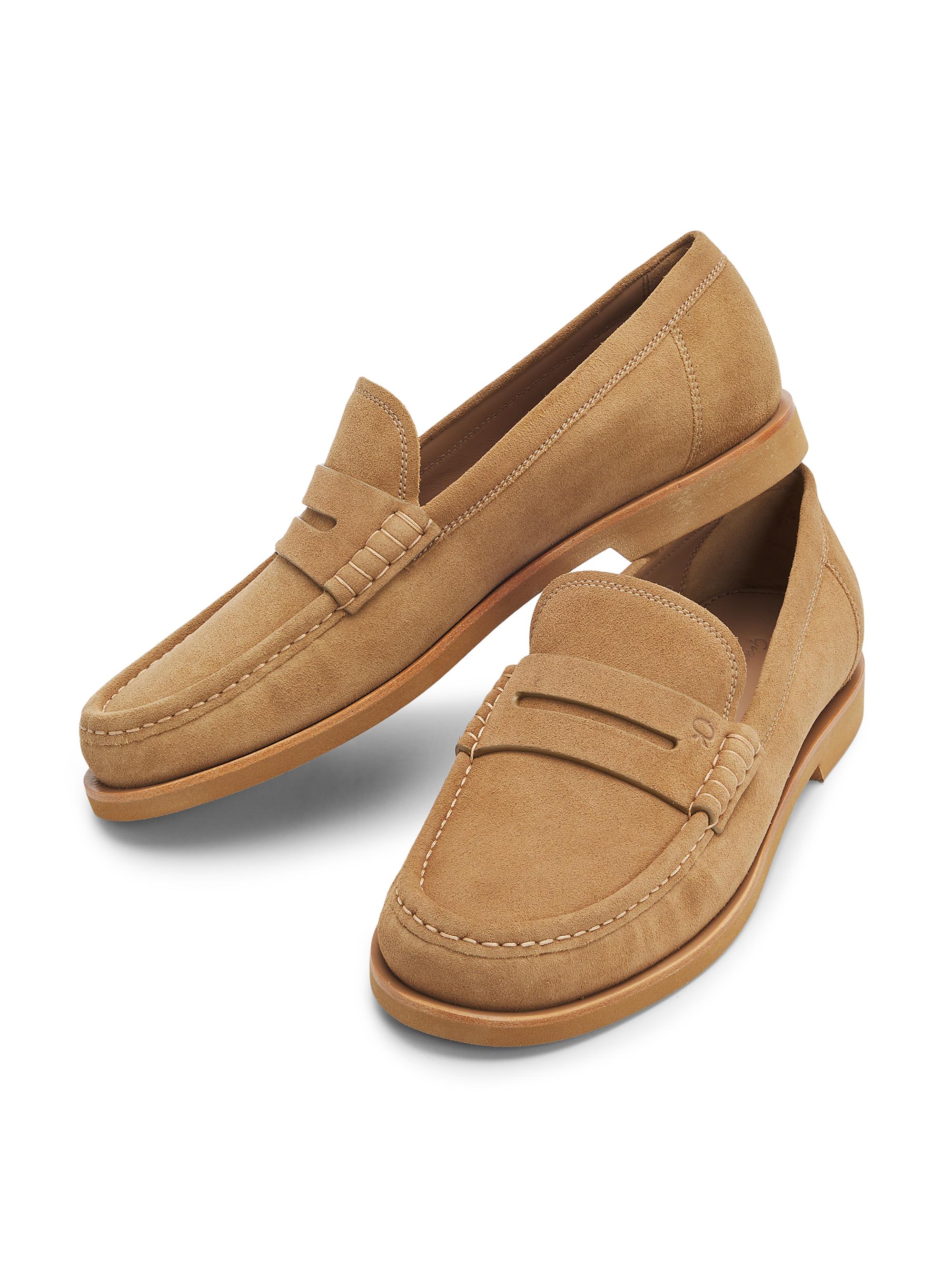 Gianvito Rossi Suede Penny Loafers | Saks Fifth Avenue
