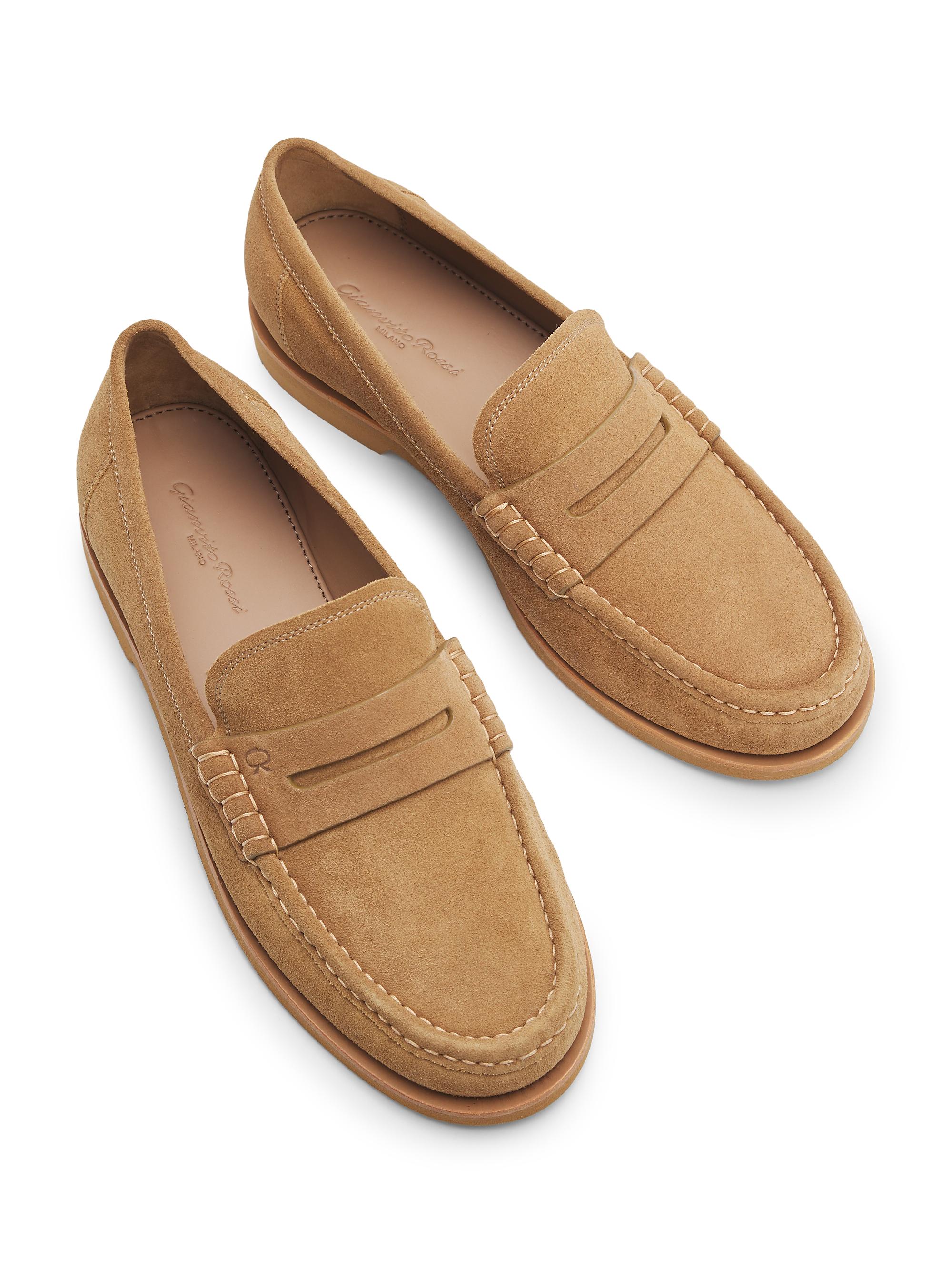 Gianvito Rossi Suede Penny Loafers | Saks Fifth Avenue