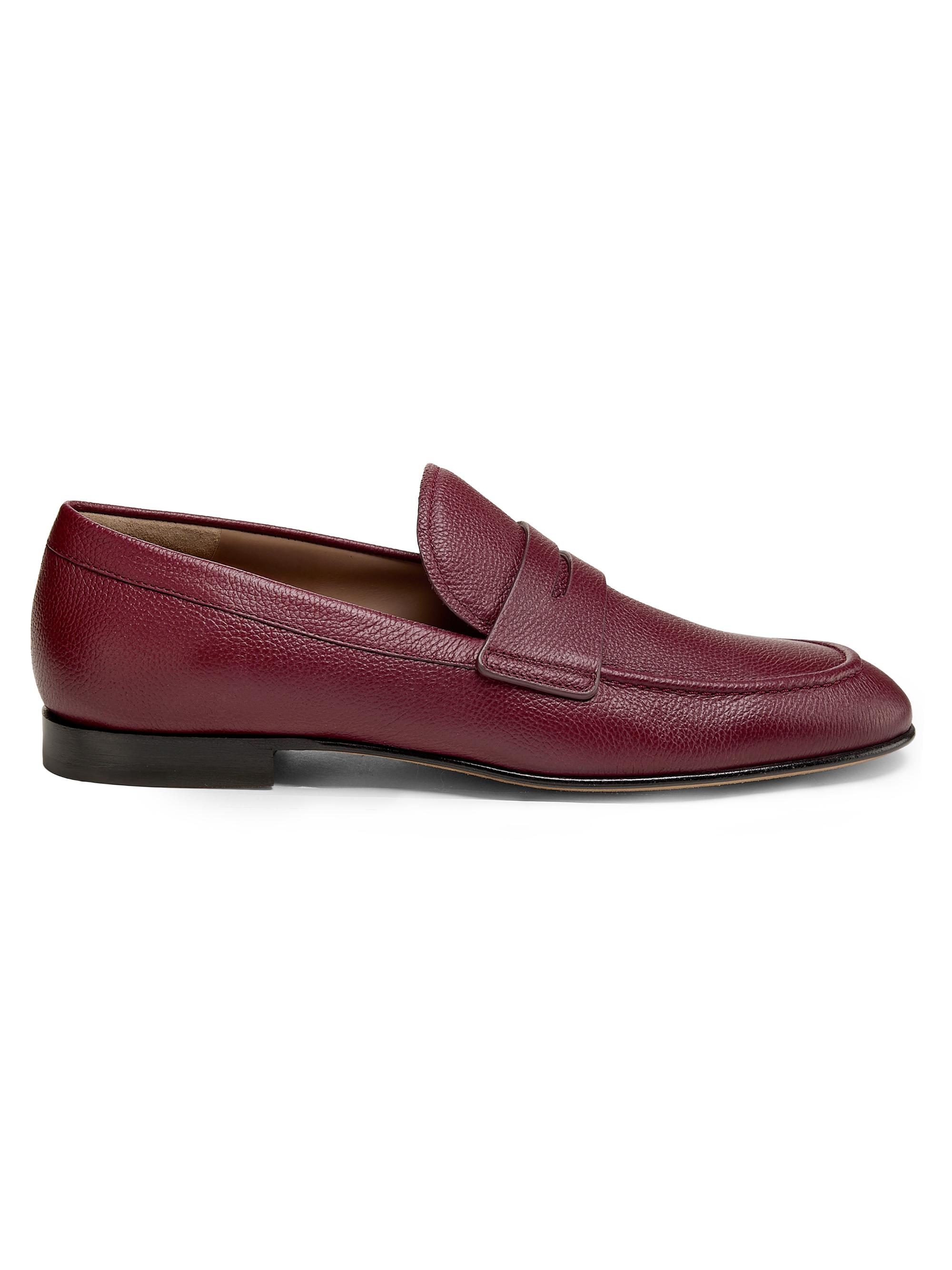 Gianvito Rossi Men's Full-Grain Leather Penny Loafers - Bordeaux