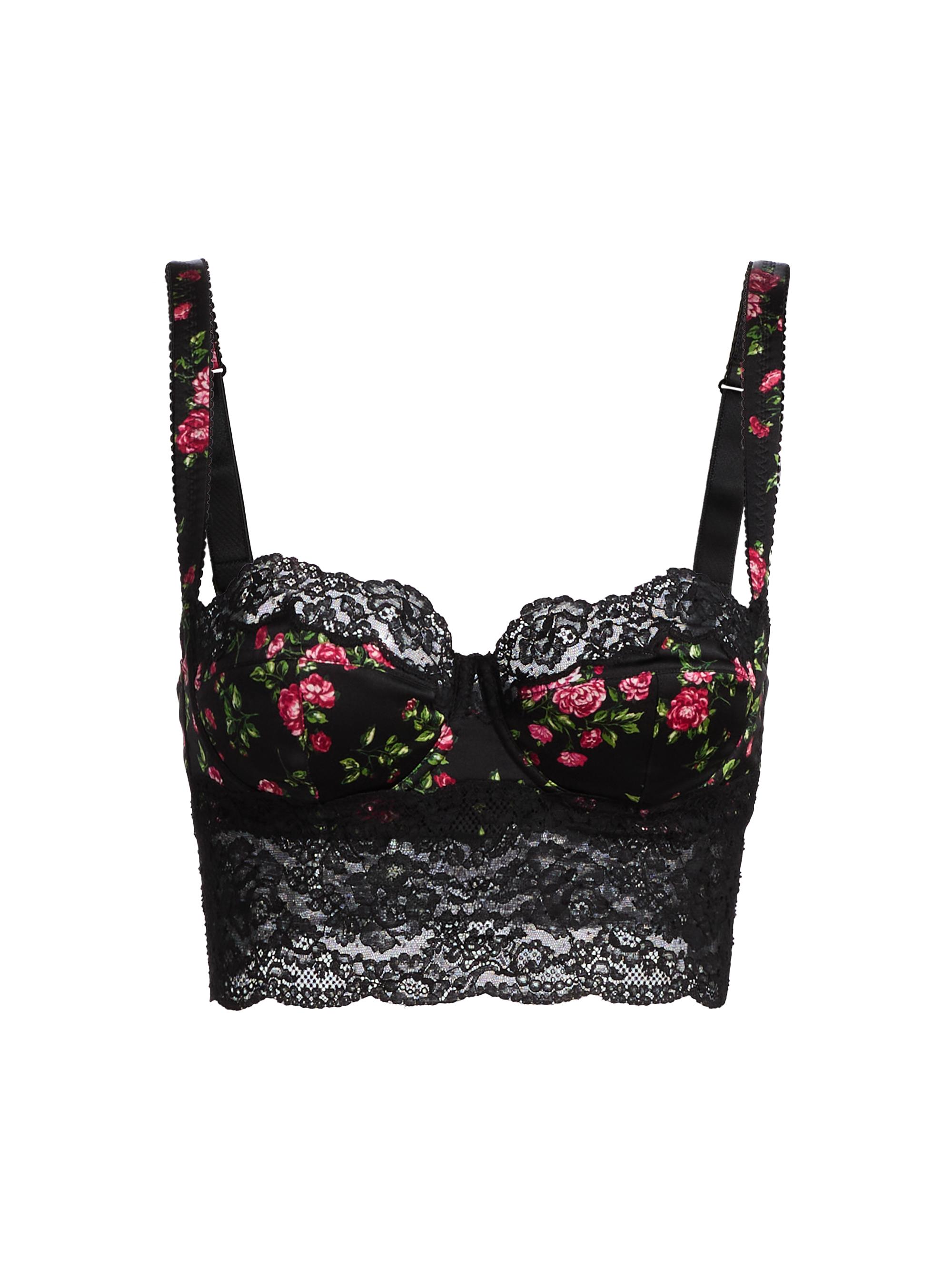 Dolce & Gabbana Women's Rose Lace-Trim Longline Balconette Bra - Mazzolini Rose
