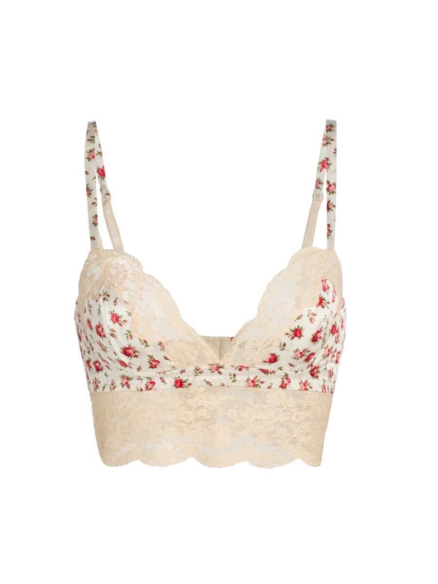 Dolce&Gabbana Regg Floral Lace Silk-Cotton Balconette Bra | Saks