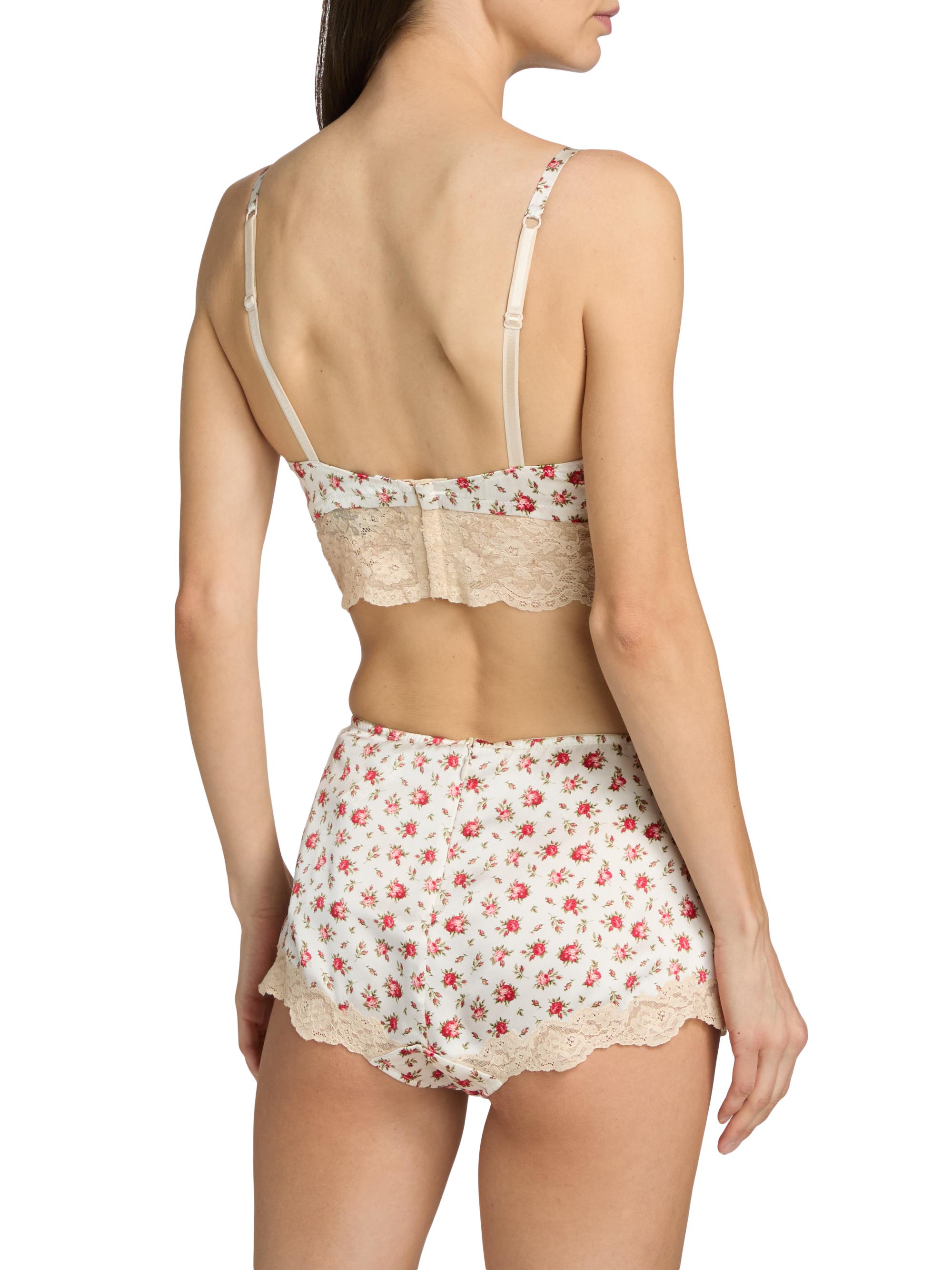 Dolce&Gabbana Regg Floral Lace Silk-Cotton Balconette Bra | Saks