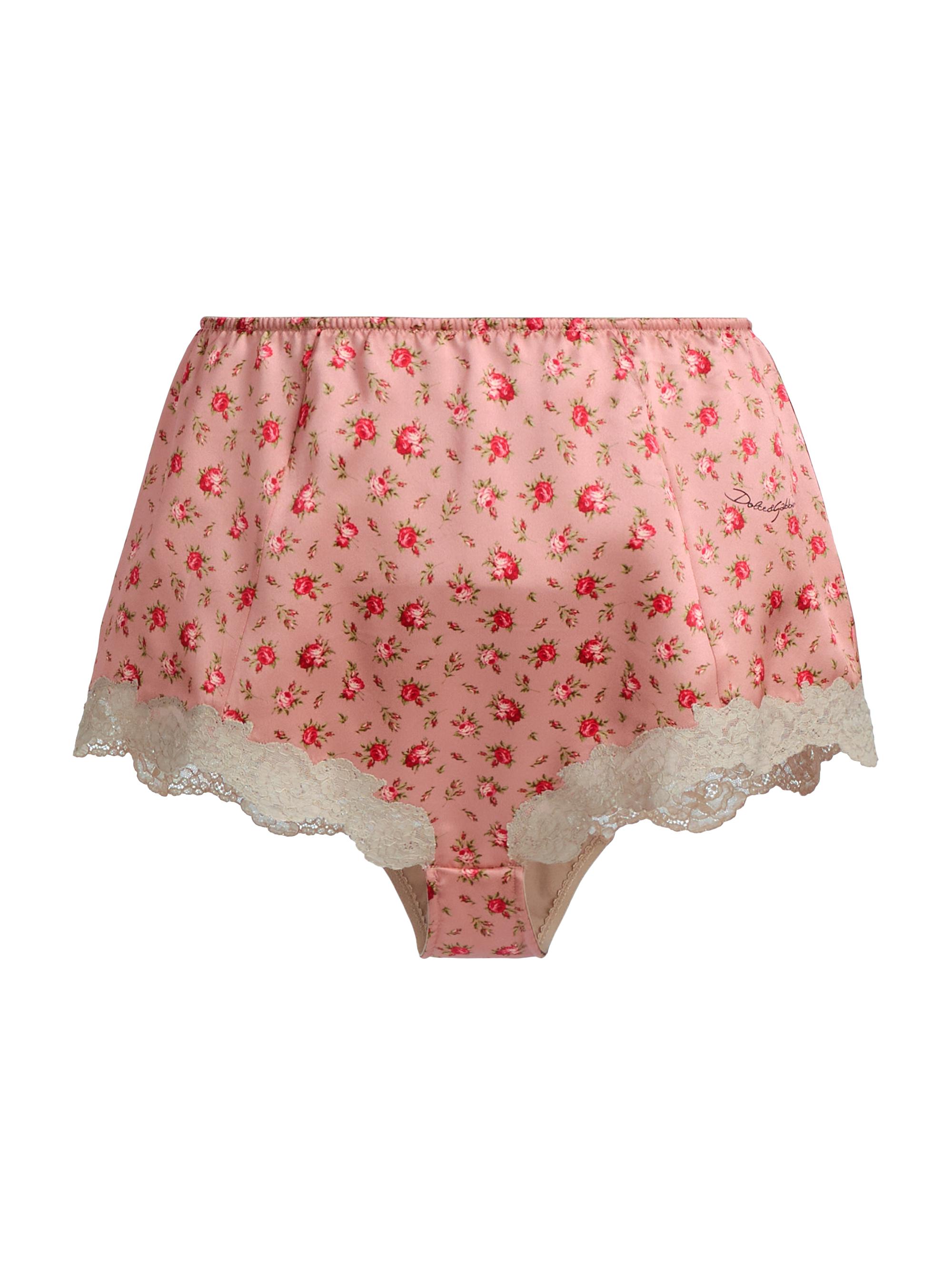 Dolce & Gabbana Women's Guaina Rose High-Rise Tap Panties - Roselline Rose