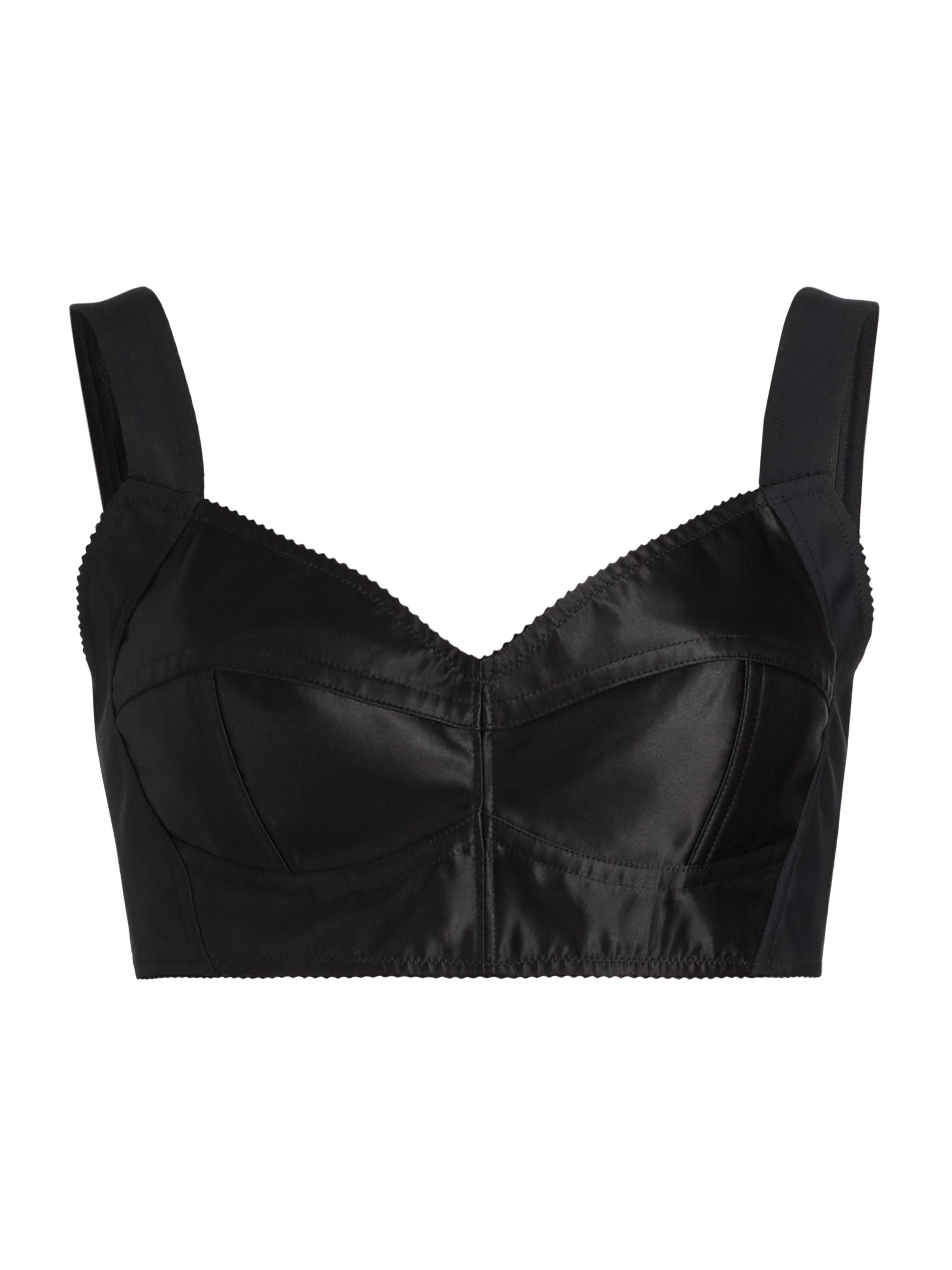 Dolce & Gabbana Women's Satin Bra Top - Nero