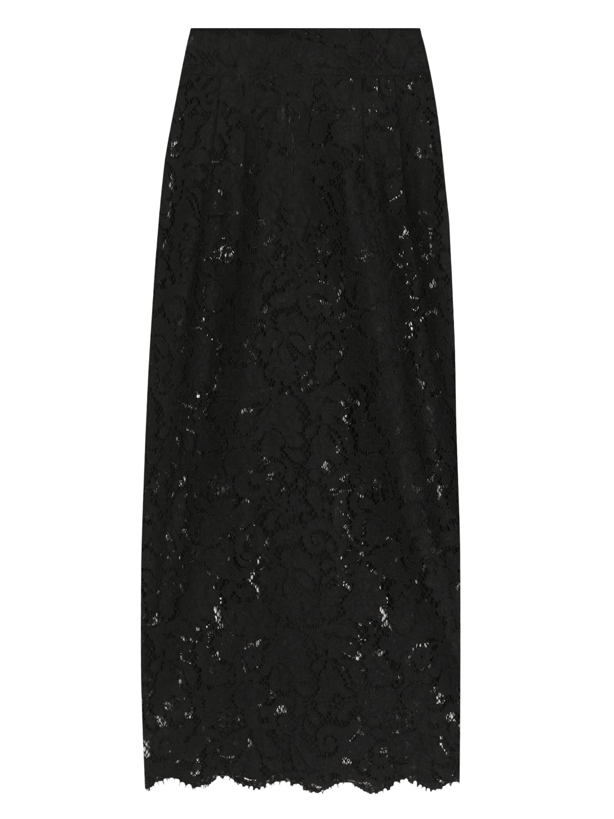 Dolce & Gabbana Women's Lace Midi-Skirt - Nero