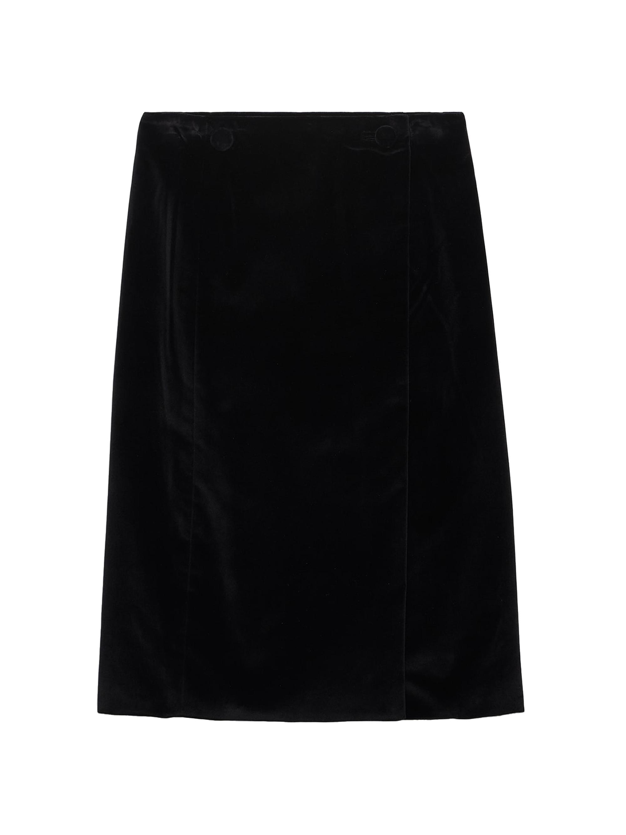 Prada Women's Velvet Midi-skirt - Black