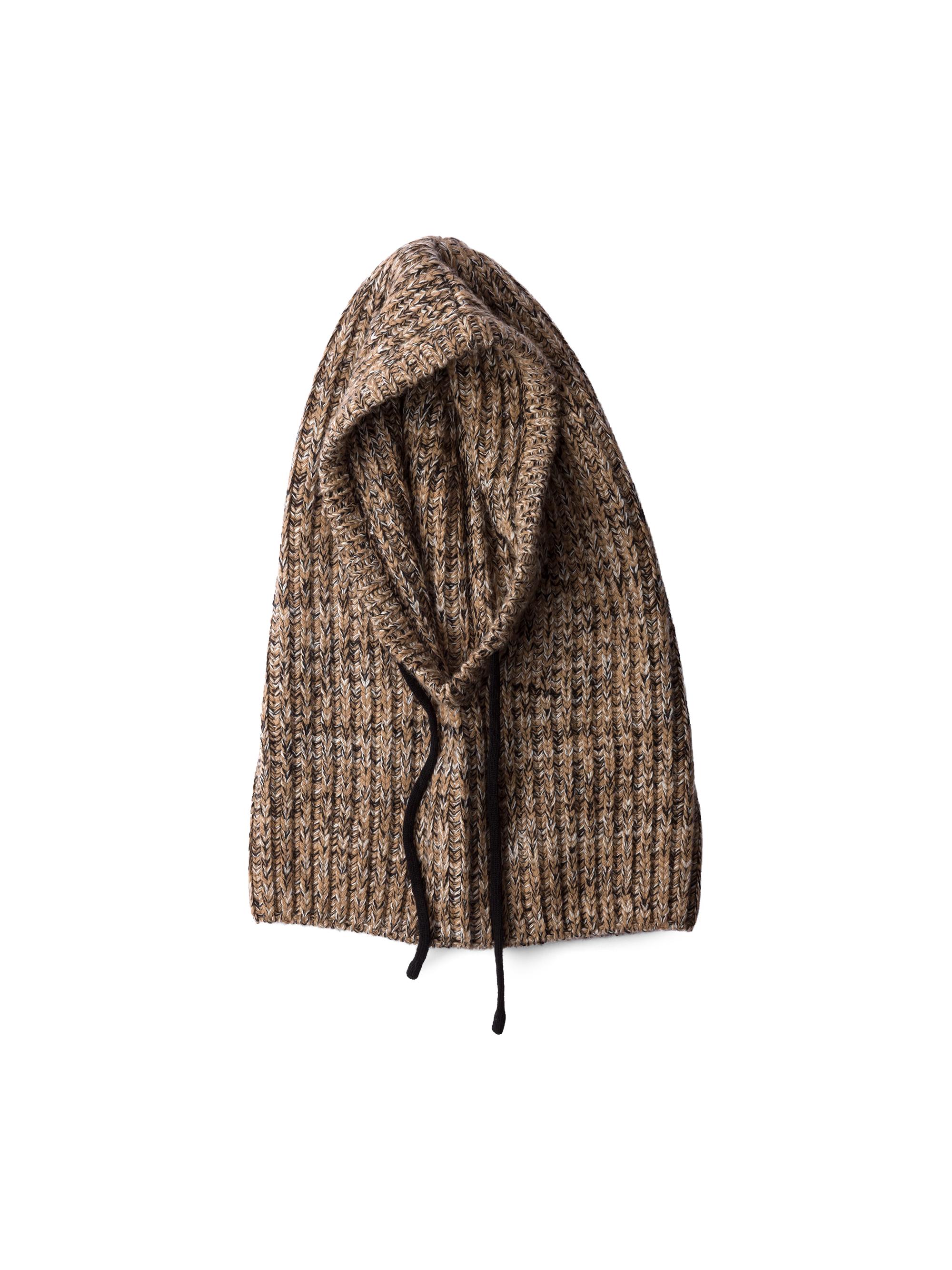 Prada Women's Mélange Knit Hood - Brown