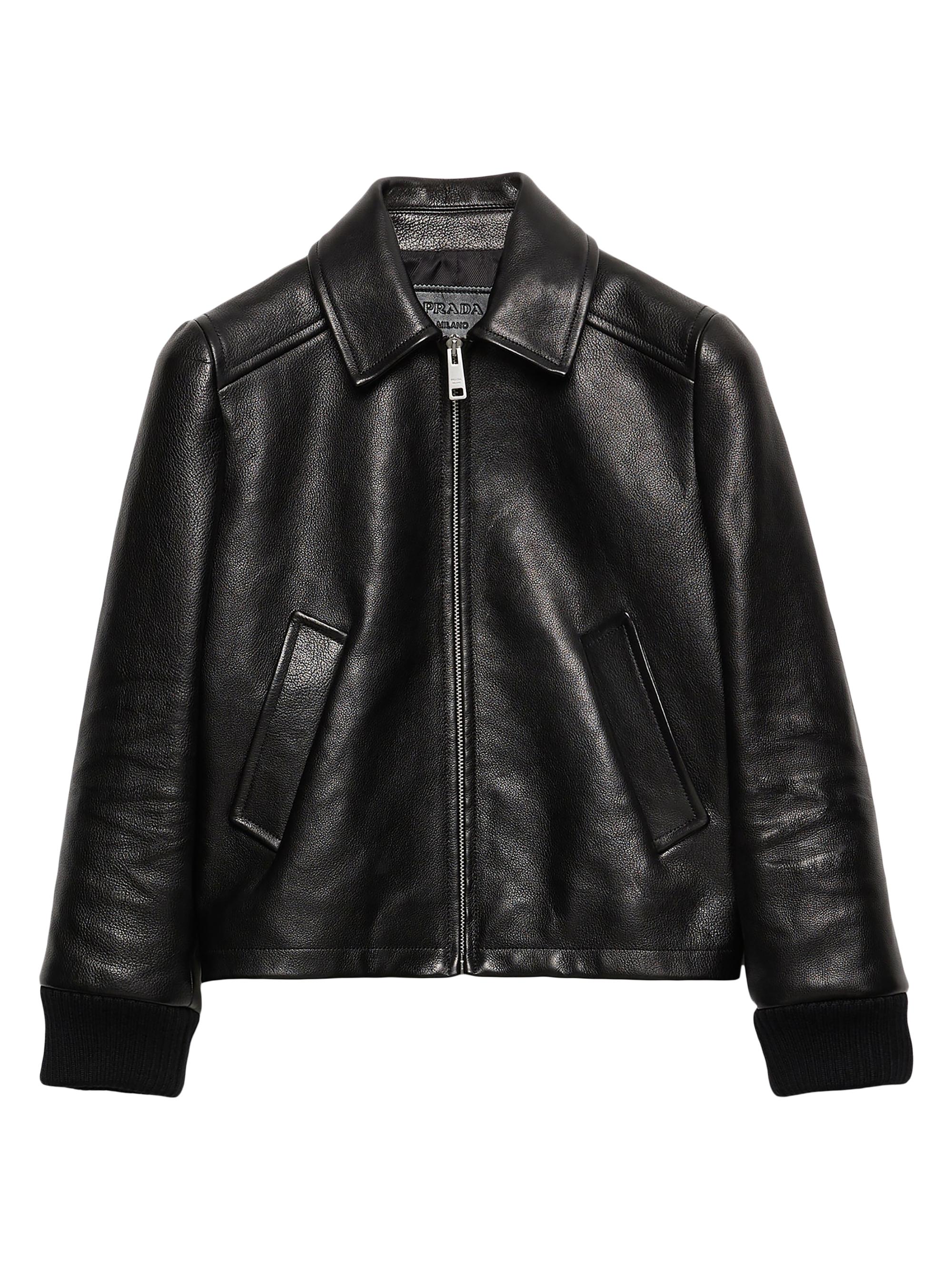 Prada Leather Biker Jacket | Saks Fifth Avenue