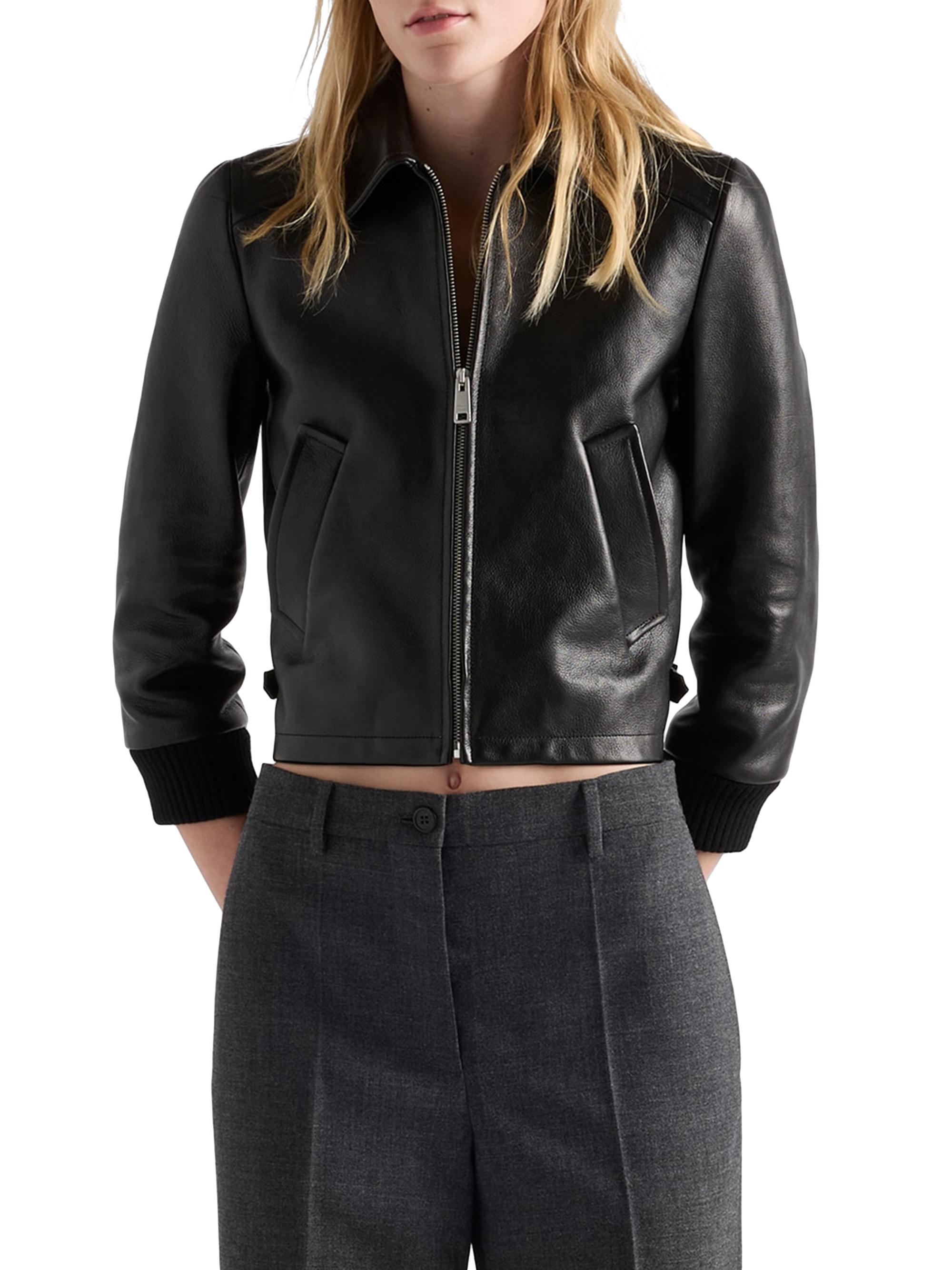Prada Leather Blouson Jacket | Saks Fifth Avenue