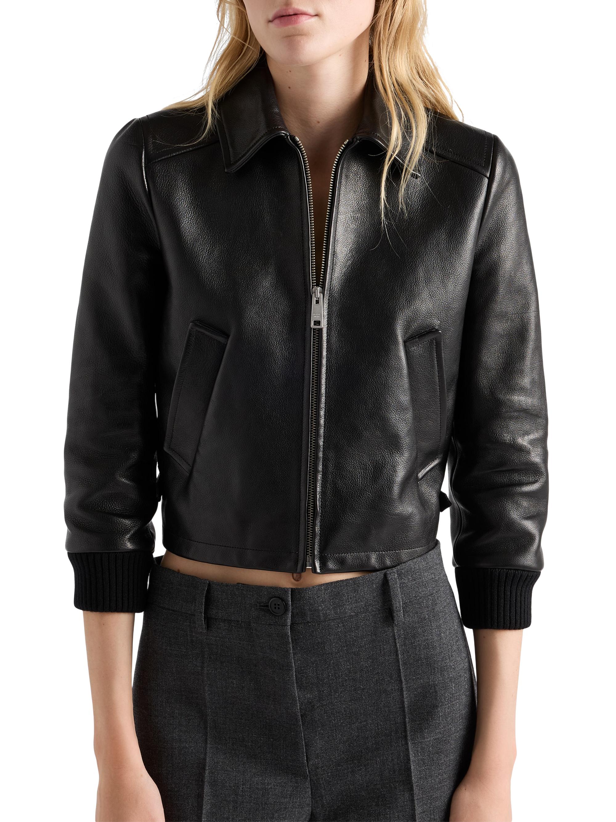 Prada Leather Blouson Jacket | Saks Fifth Avenue