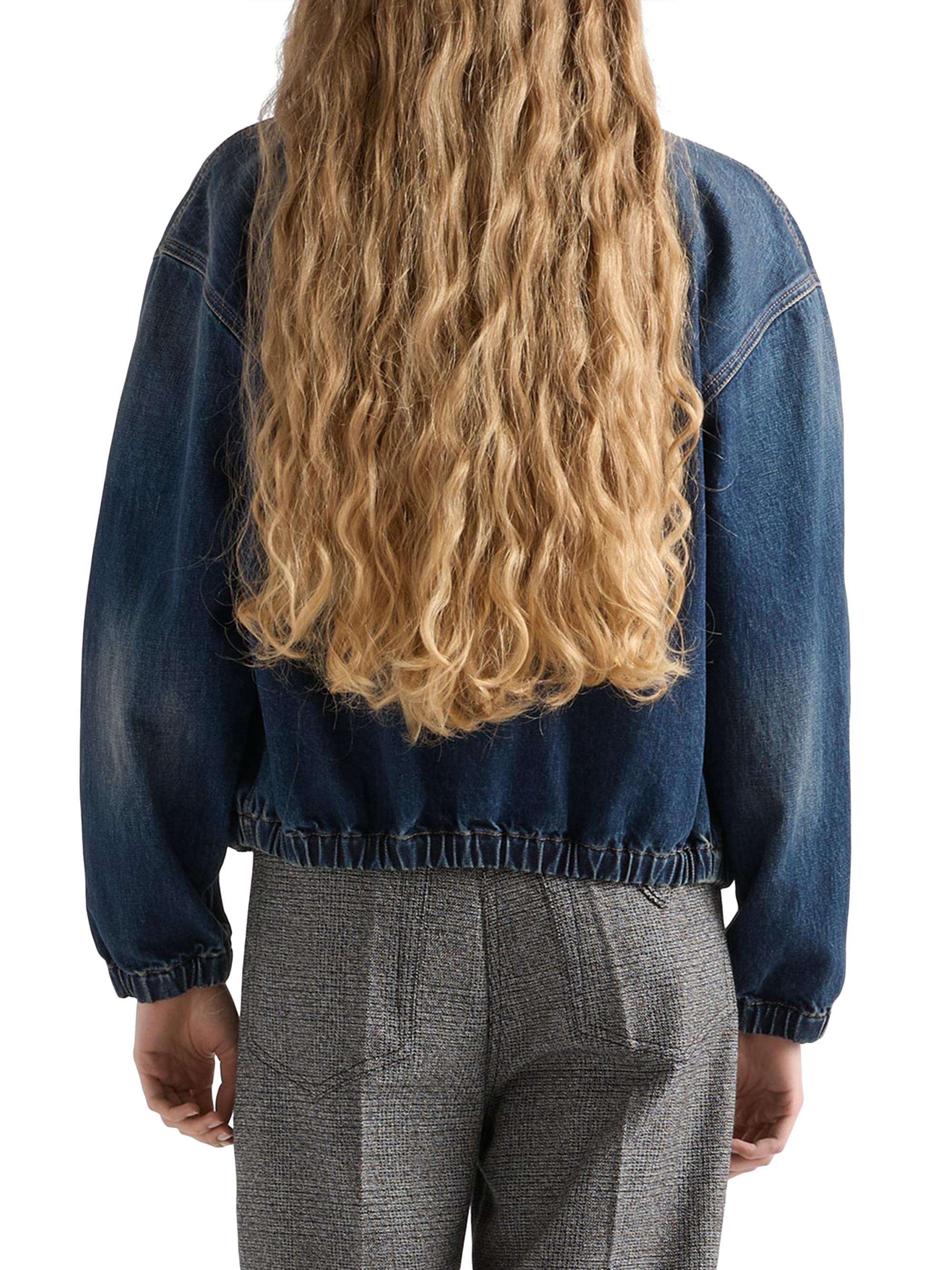 Prada Washed Denim Blouson Jacket | Saks Fifth Avenue