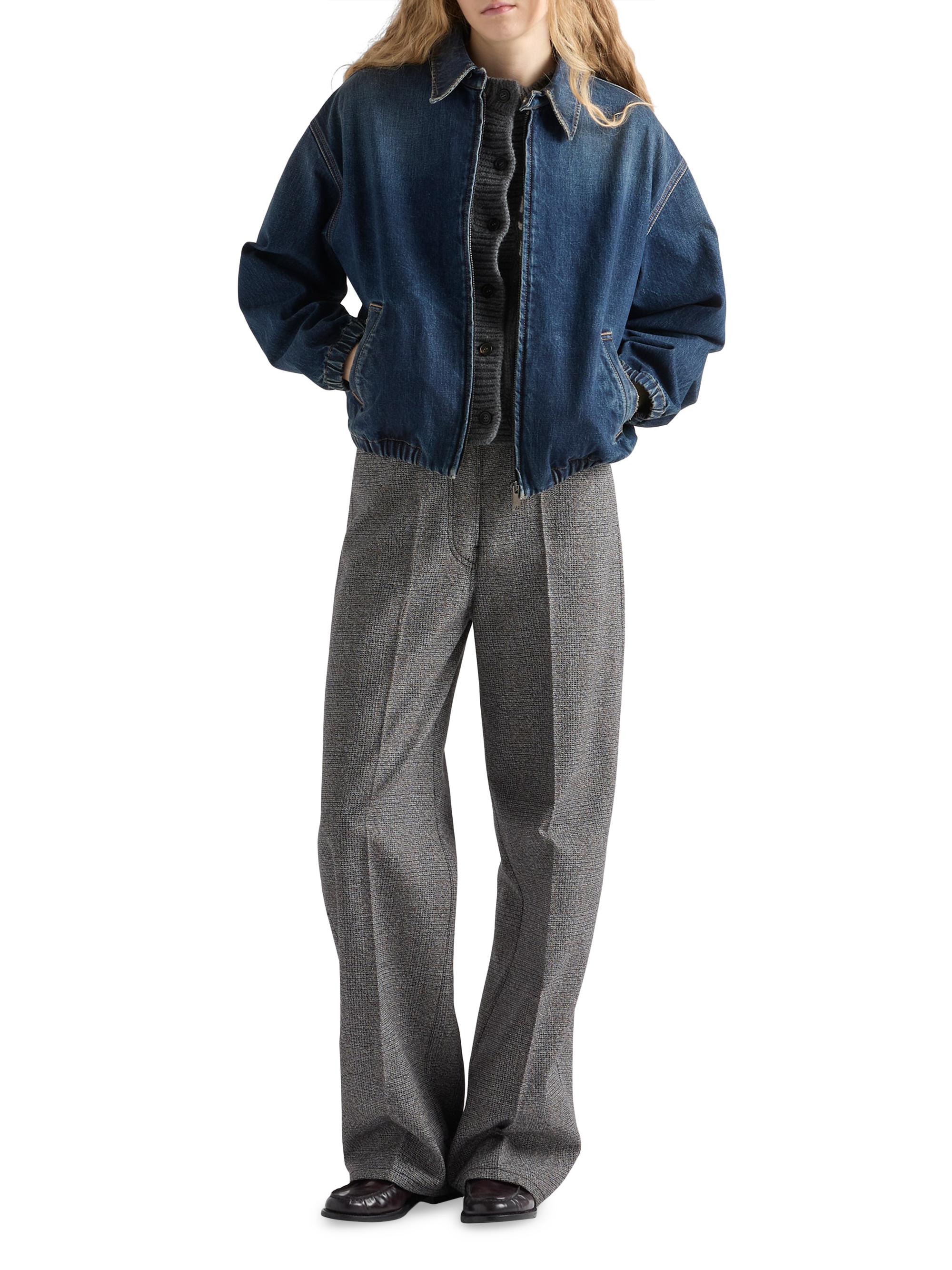 Prada Washed Denim Blouson Jacket | Saks Fifth Avenue