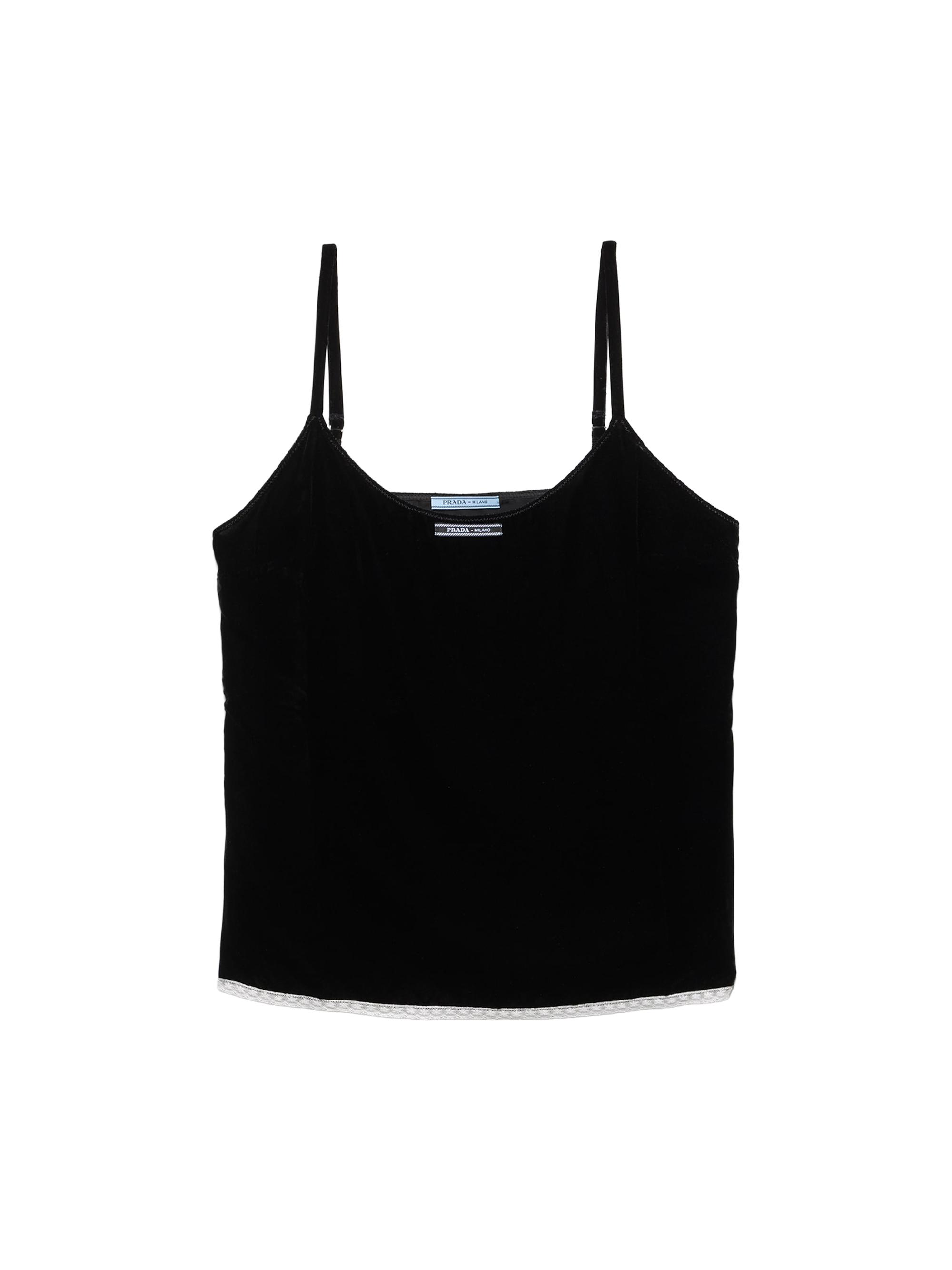 Prada Women's Velvet Top - Black