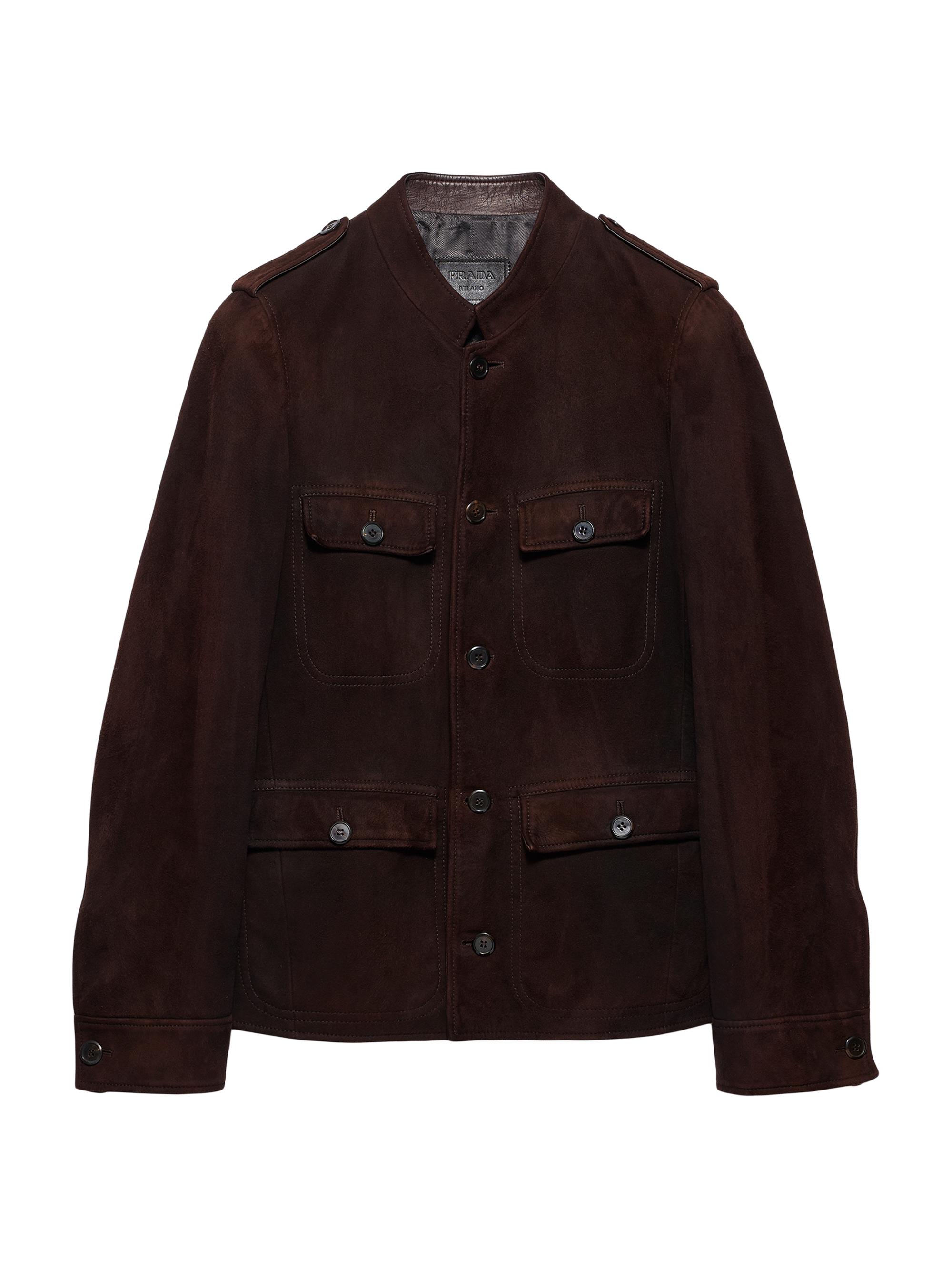 Prada Men's Suede Jacket - Brown