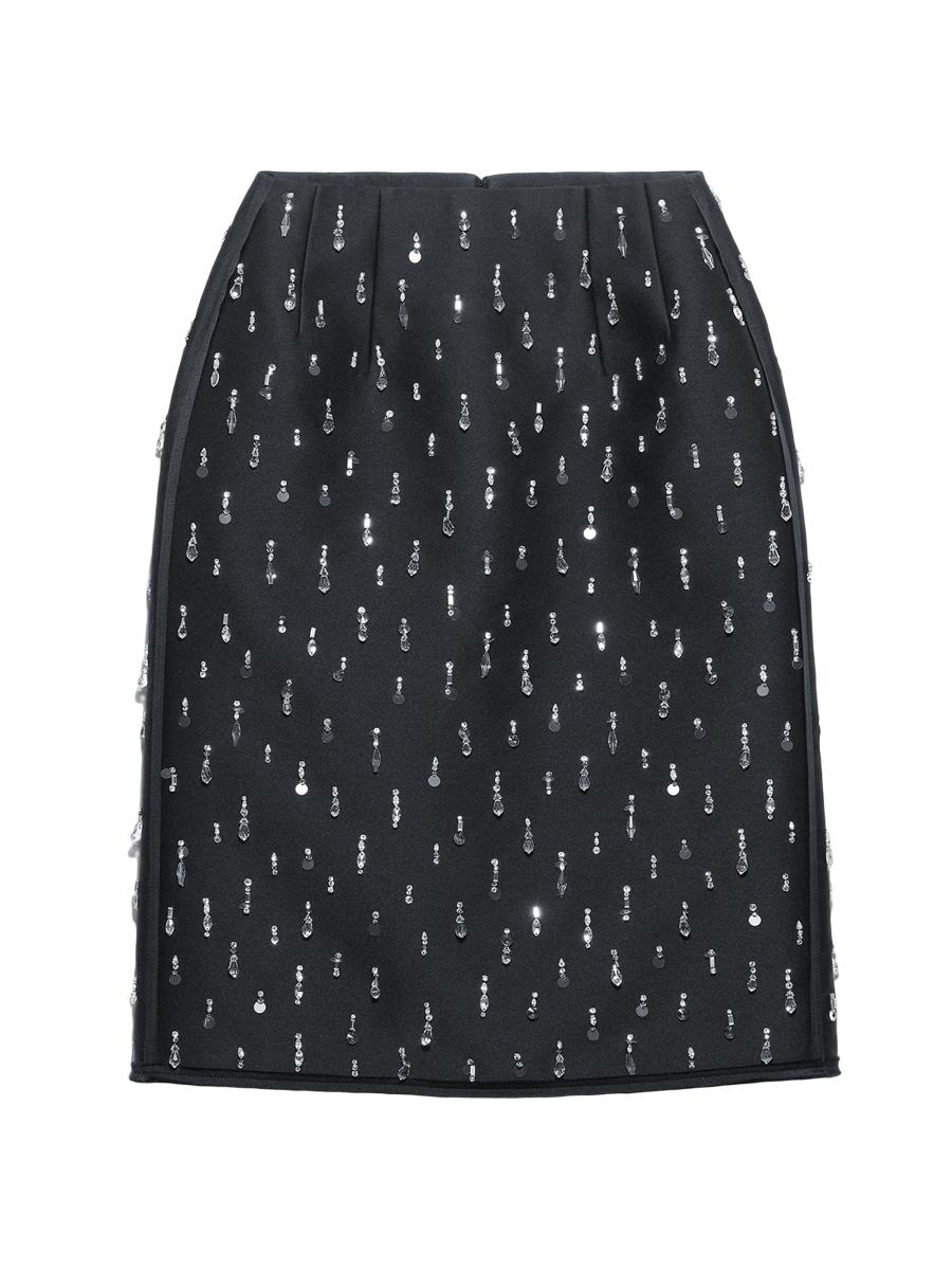 Prada Embroidered Scuba Midi-skirt | Saks Fifth Avenue
