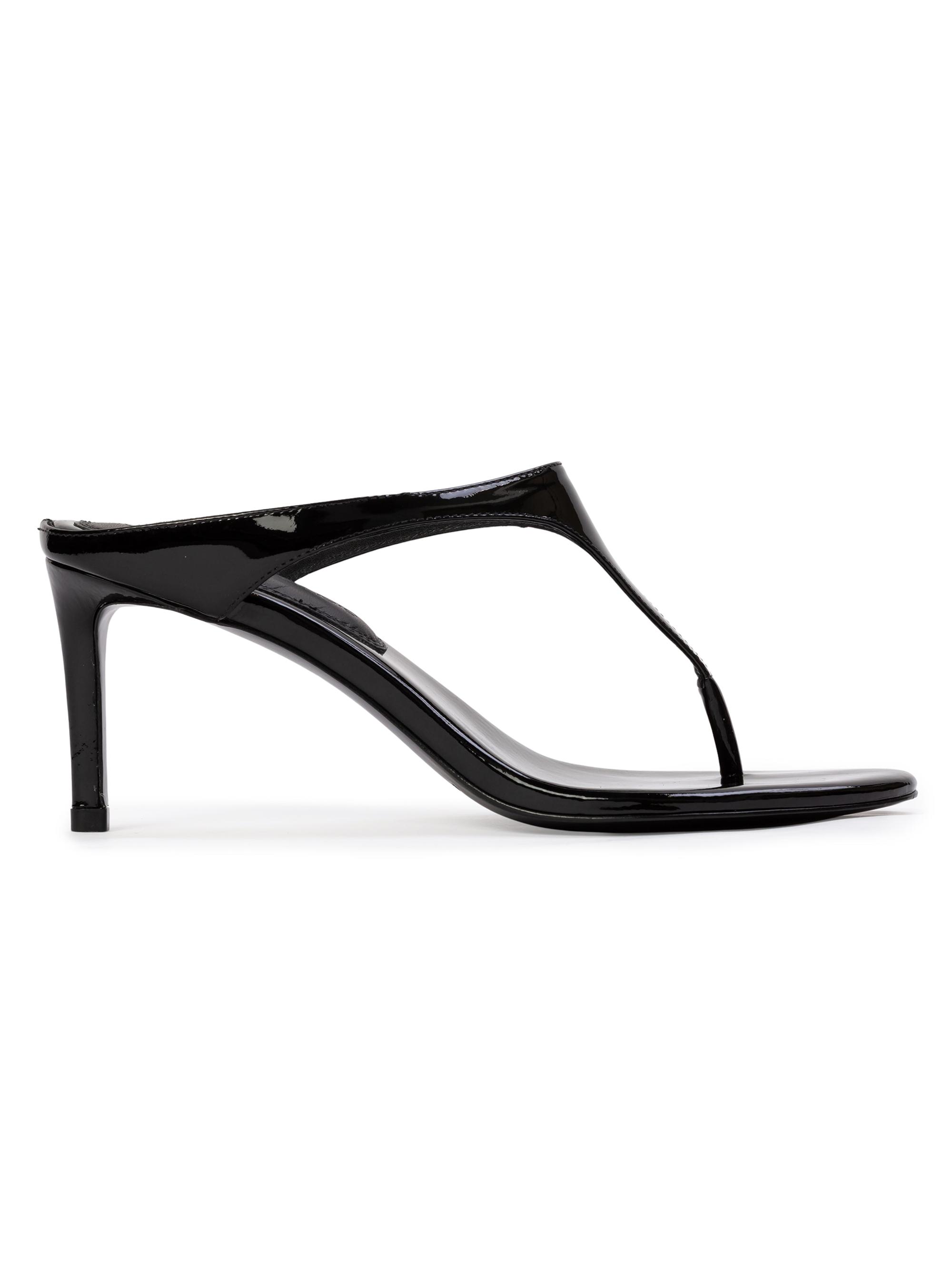Black Suede Studio Women's Laurel 65MM Patent Mules - Black Patent Leather