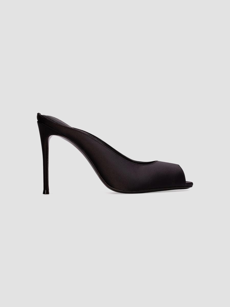 Sandales Talons Aiguilles Halston Ainsley - DaIm Noir, Pointure US 9, Ouvertes Bout Des Doigts, Neuves Sans Boîte