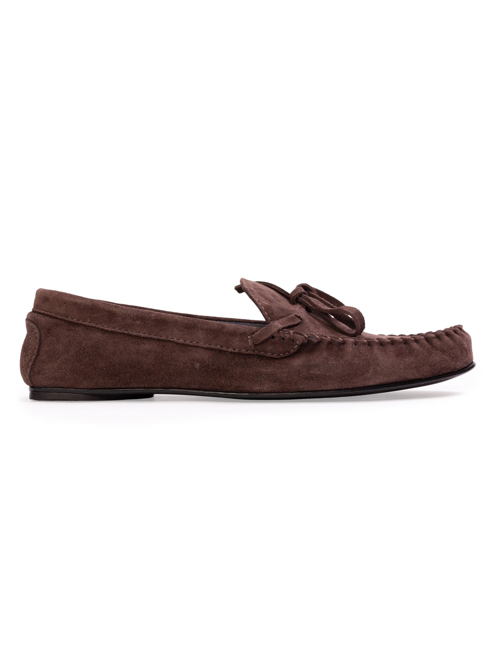 Black Suede Studio Women's Solana Suede Loafers - Hot Fudge Suede