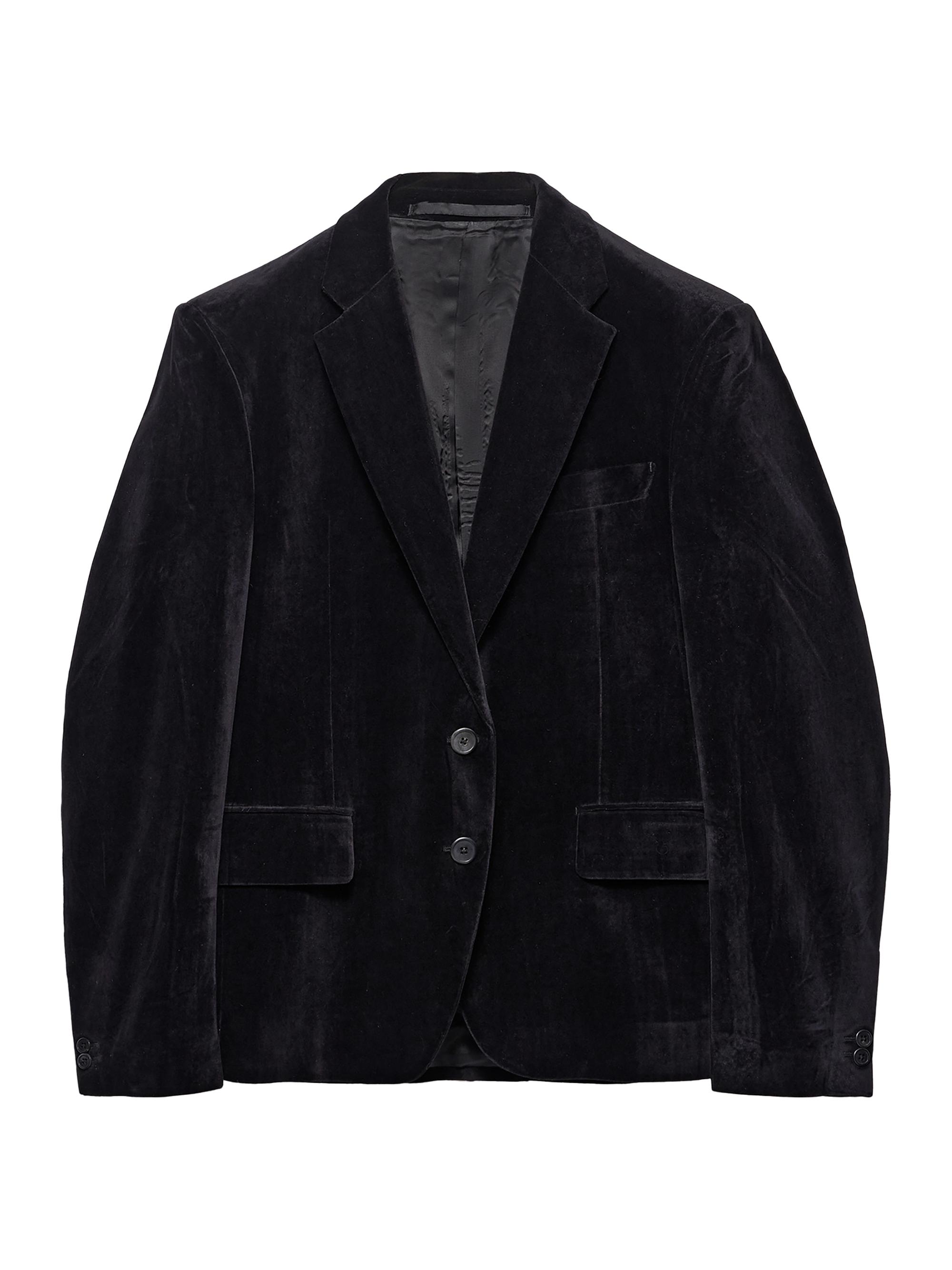 Prada Women's Single-Breasted Velvet Jacket - Black