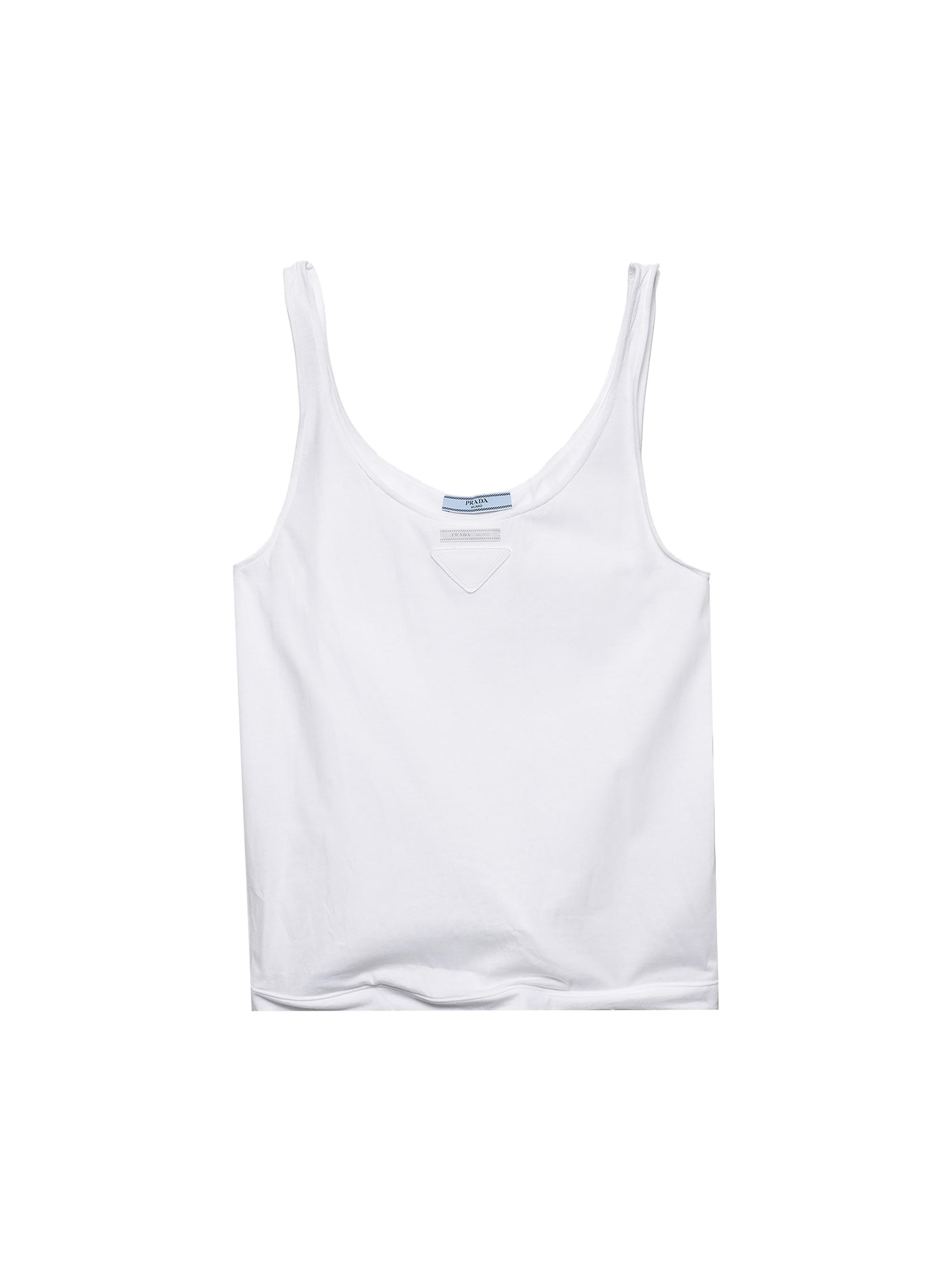 Prada Women's Cotton Jersey Tank Top - White