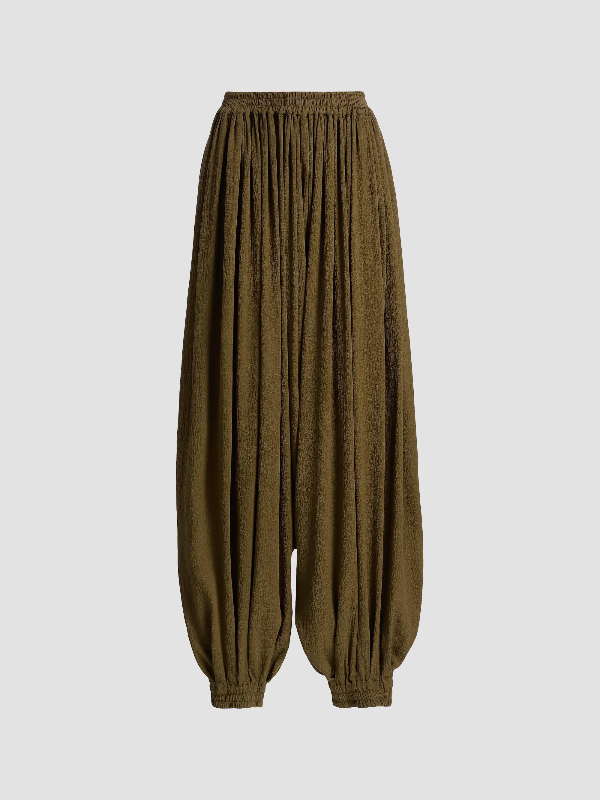 Michael Kors Collection Sarouel Silk Seersucker Trousers | Saks