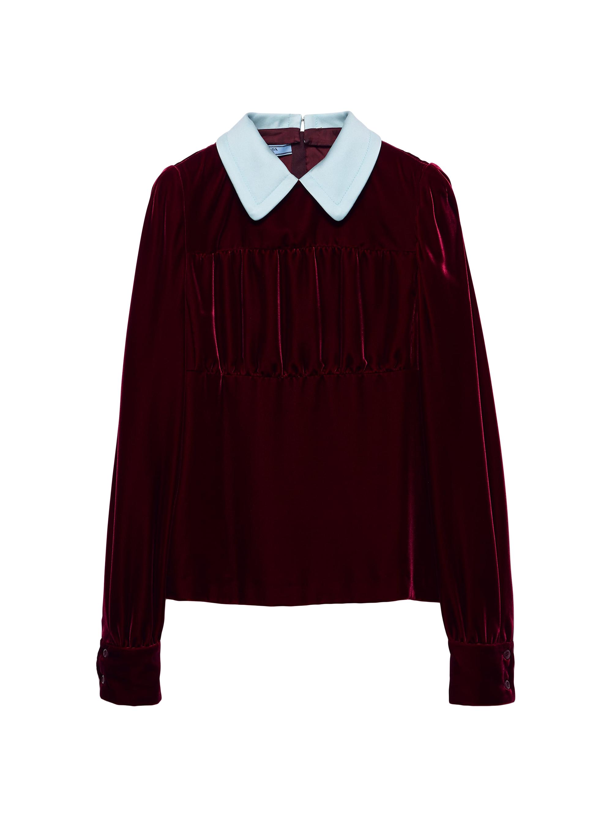 Prada Women's Velvet Top - Red
