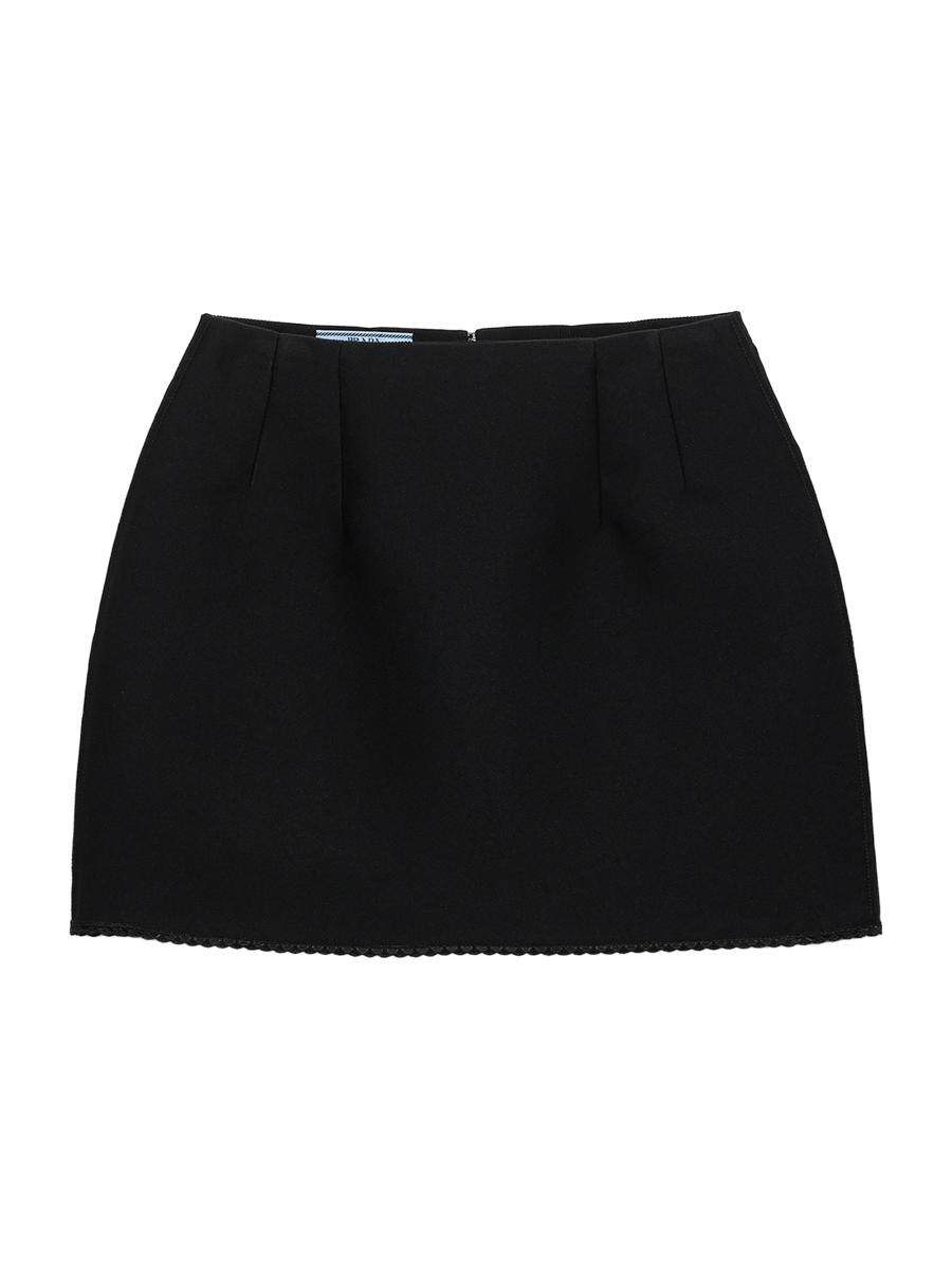 Prada Women's Scuba Knit Mini-skirt In Black
