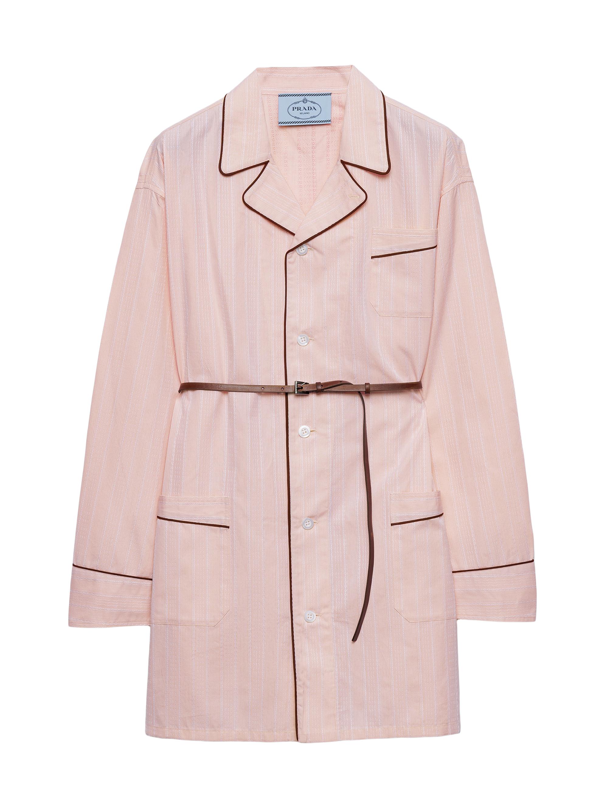 Women's Cotton Shirt Dress - Pink