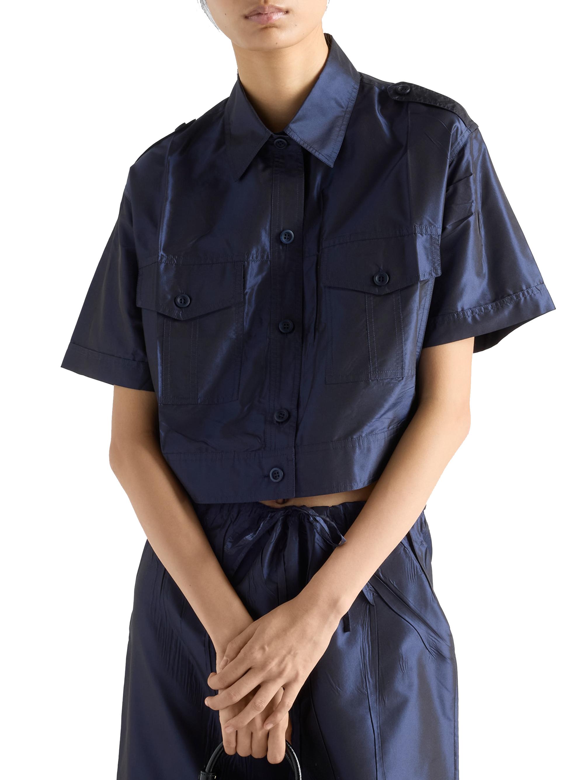 Prada Cropped Taffeta Shirt | Saks Fifth Avenue