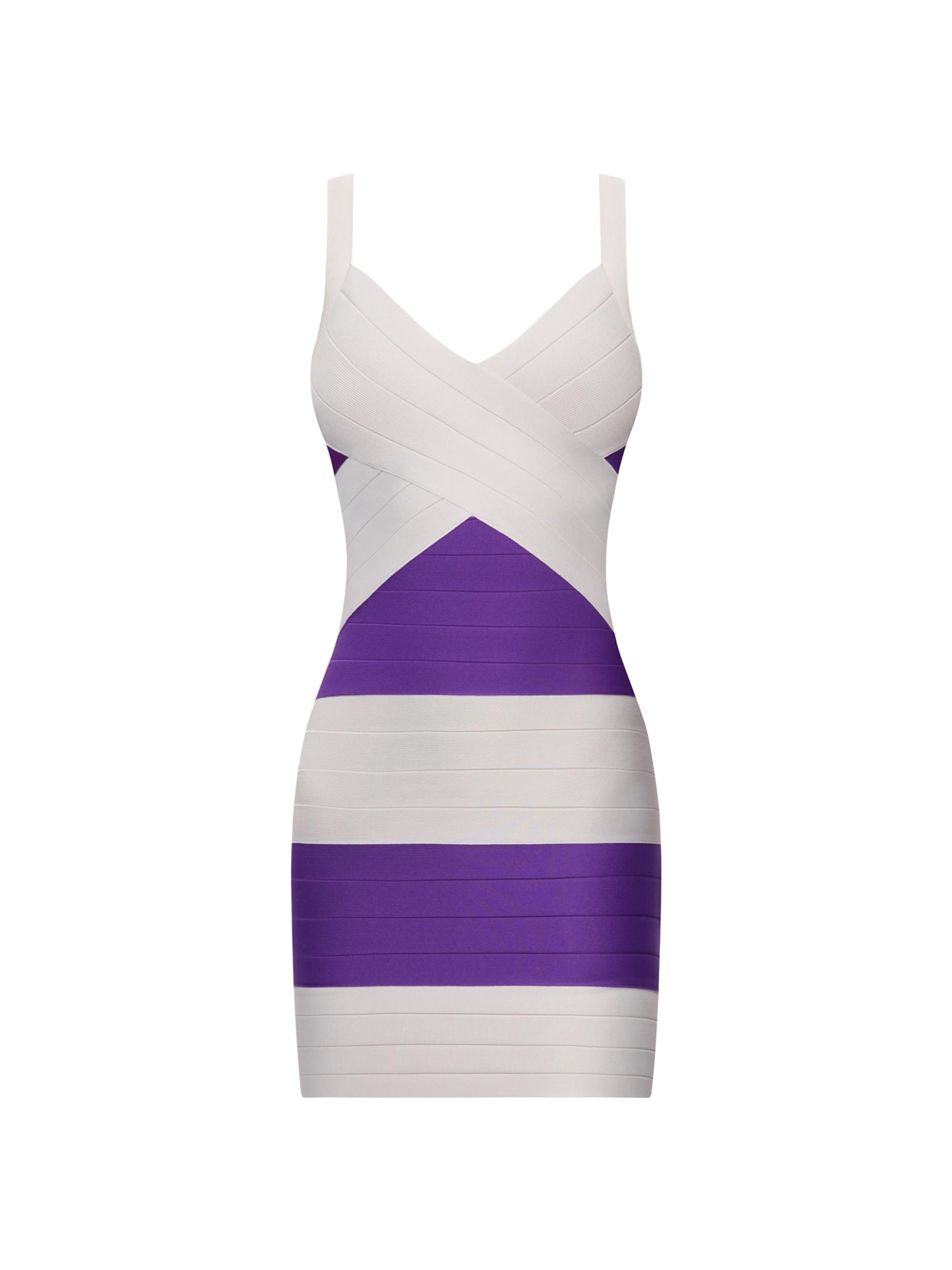 Hervé Léger Women's 40th Anniversary The VIP Minidress - Pansy Grey Combo