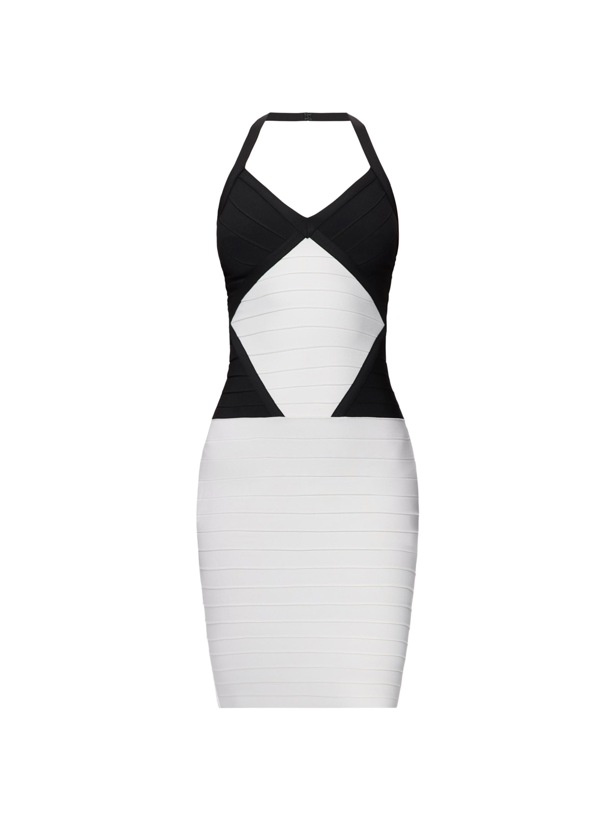 Hervé Léger Women's 40th Anniversary The Opening Night Knee-Length Dress - Black Alabaster Combo