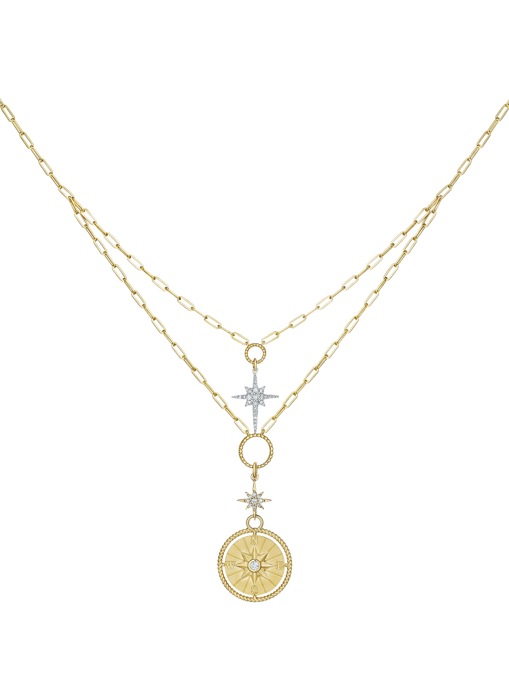 Hueb Women's Penka Two-Tone 18K Gold & 0.35 TCW Diamond Charm Necklace - Yellow Gold